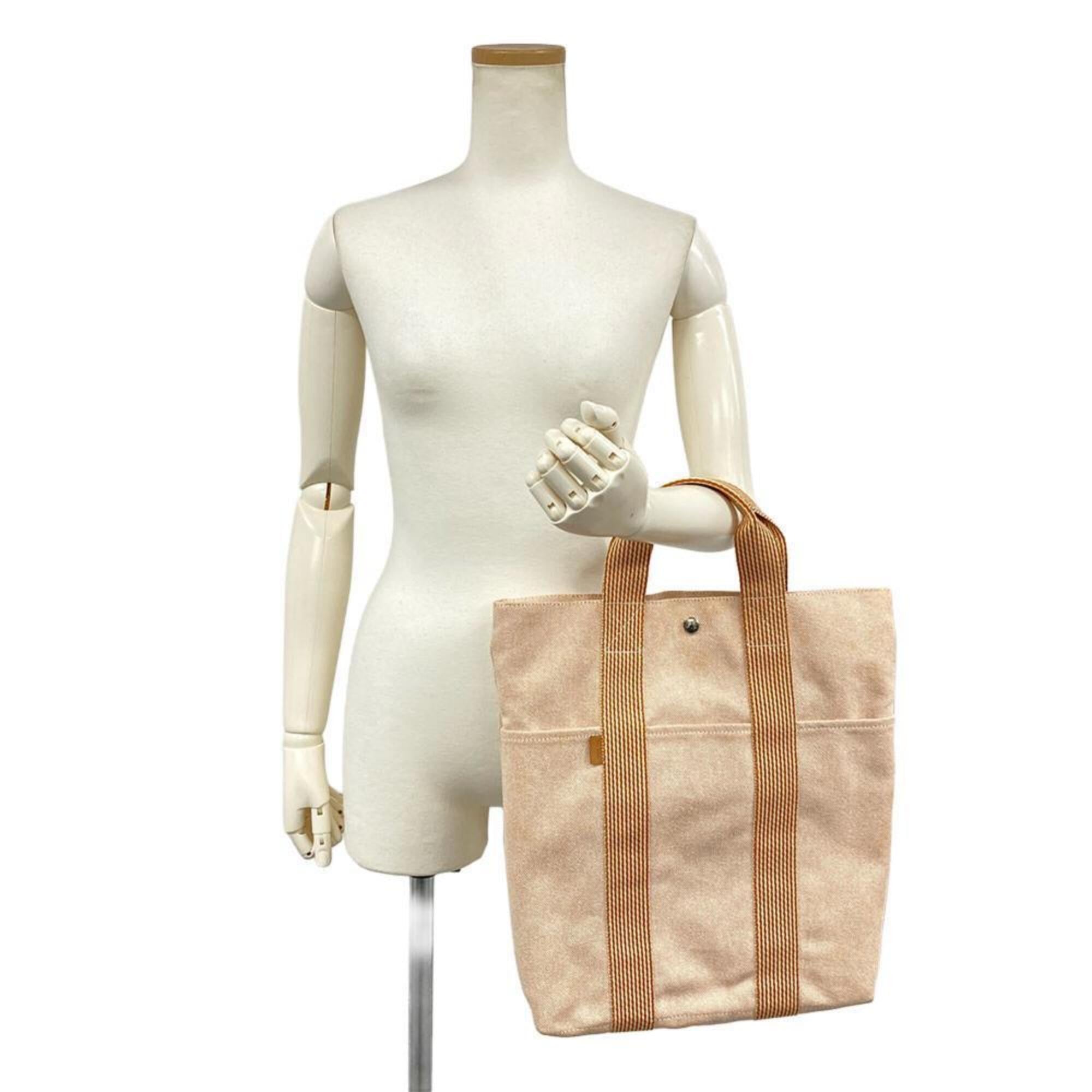 Hermes Fourre Tout Orange Canvas Tote Bag (Pre-Owned)