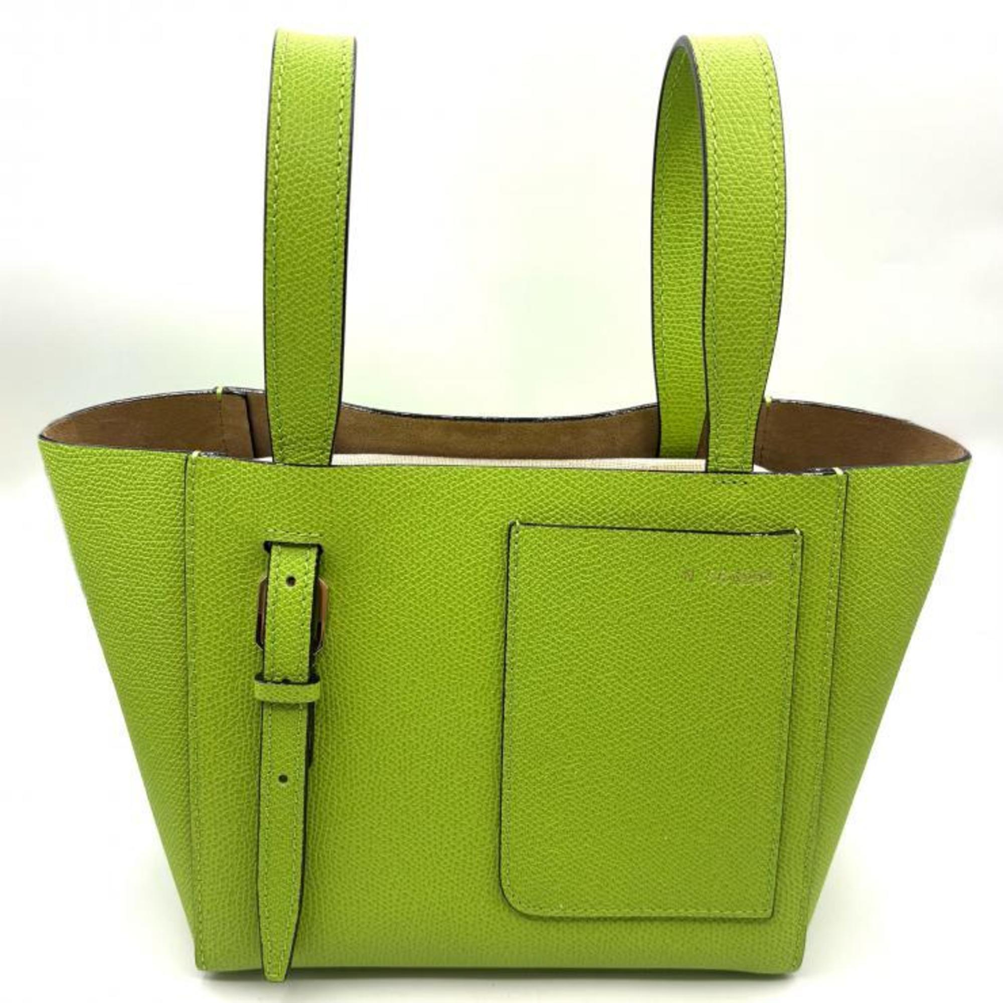 Valextra Green Leather Handbag Pouch (Pre-Owned)