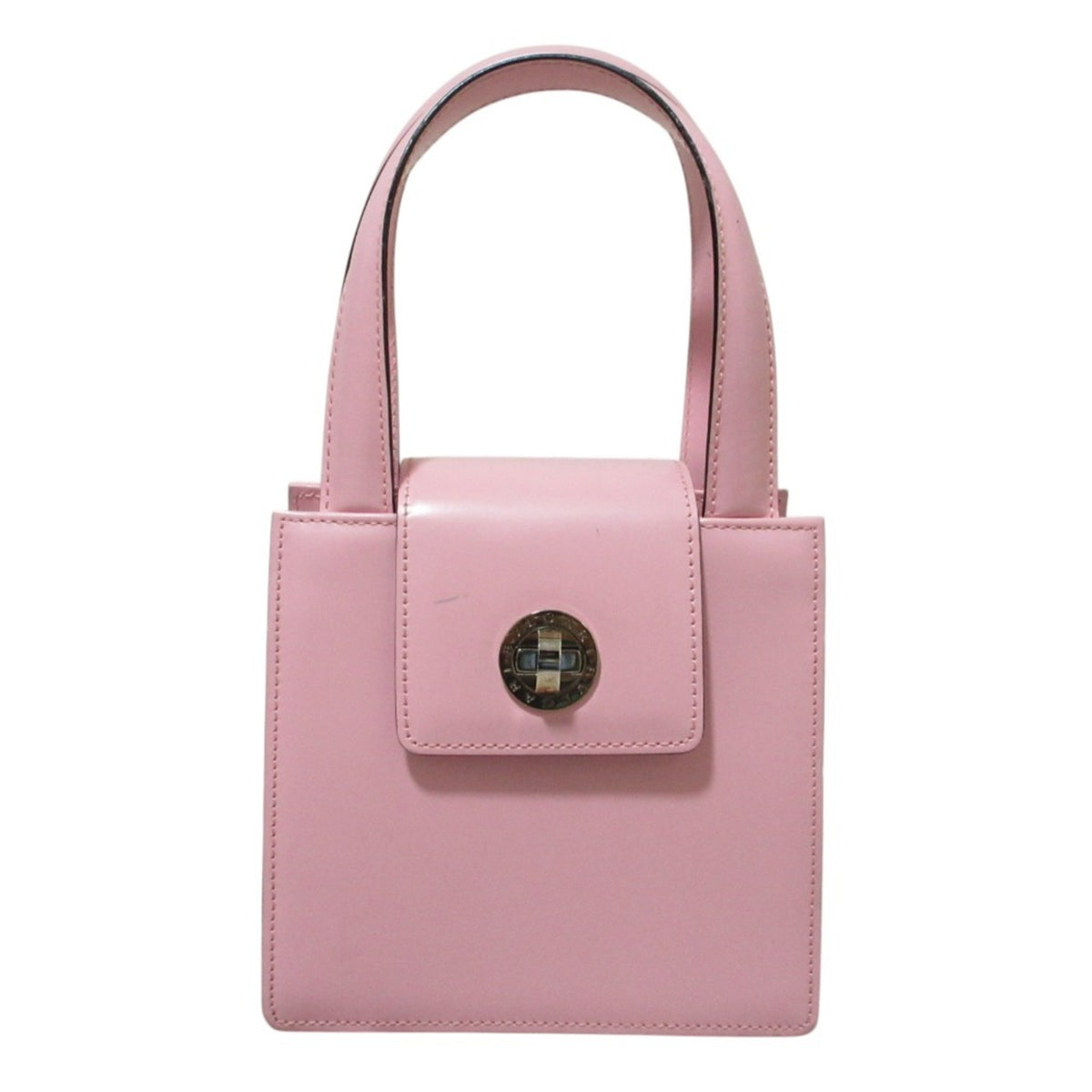 Bvlgari Pink Leather Handbag Shoulder Bag (Pre-Owned)