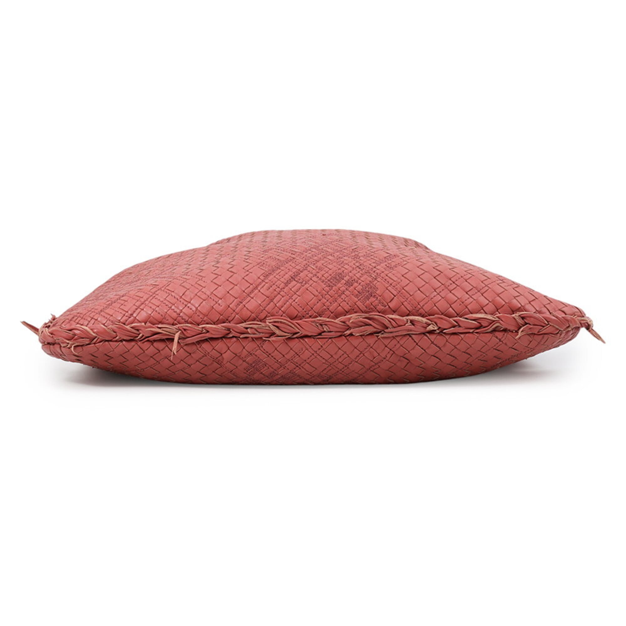 Bottega Veneta Intrecciato Red Color Leather Handbag Shoulder Bag (Pre-Owned)
