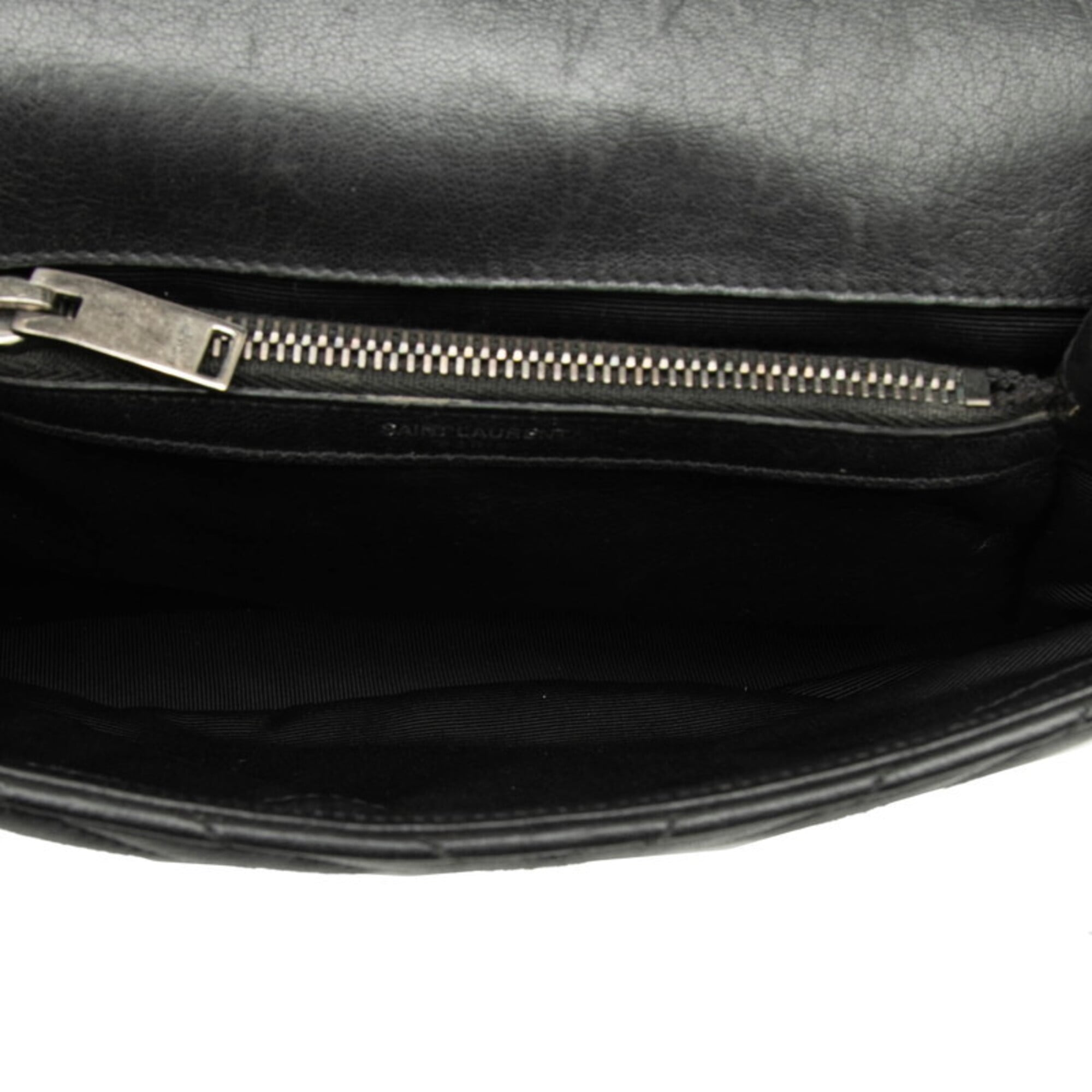 Saint Laurent Black Leather Handbag Shoulder Bag (Pre-Owned)