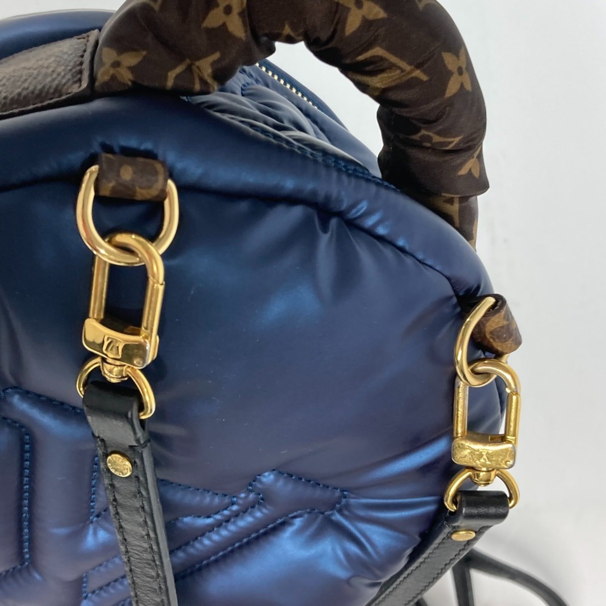Louis Vuitton Brown Navy Monogram Nylon Backpack (Pre-Owned)