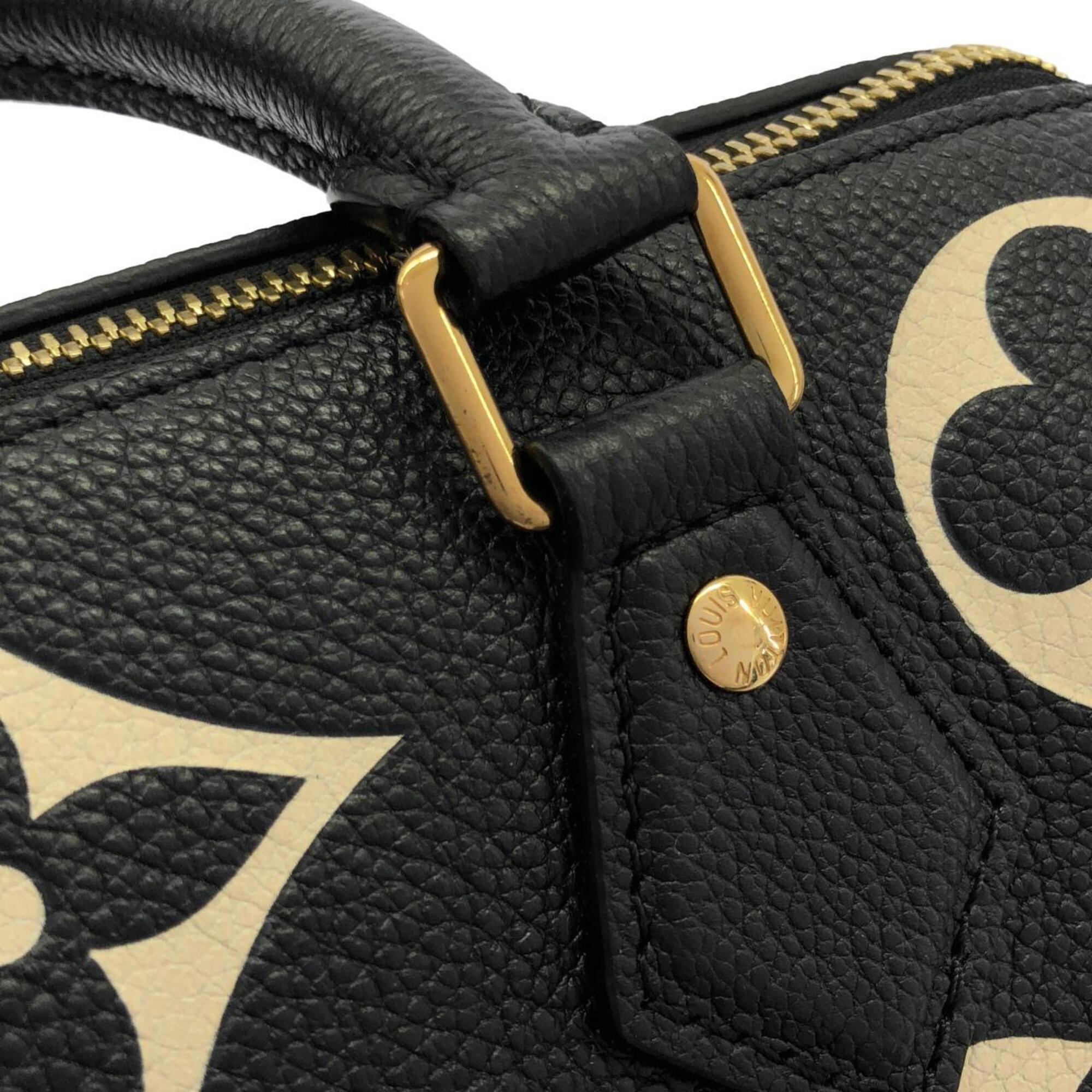 Louis Vuitton Monogram Empreinte Beige Black Leather Boston Bag (Pre-Owned)