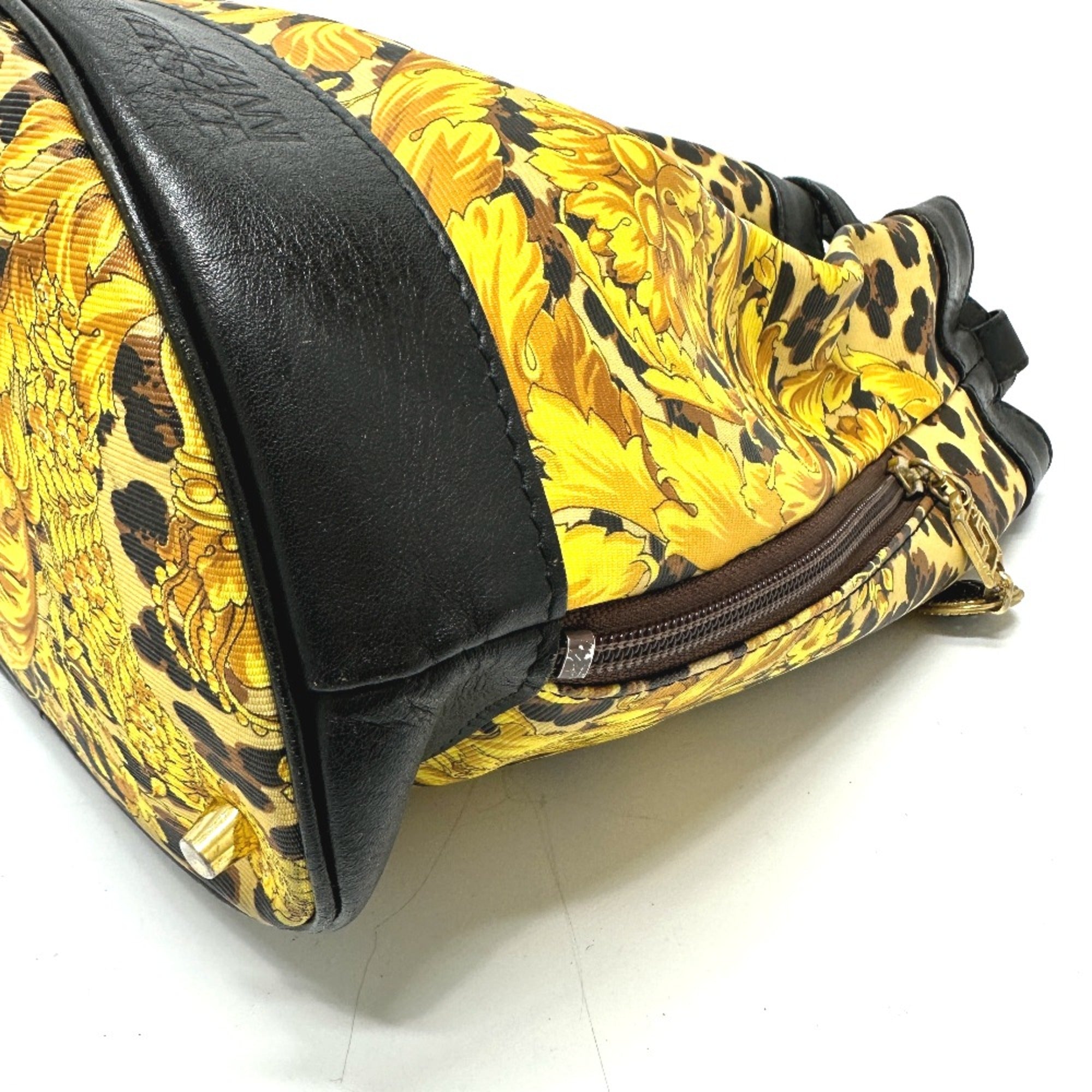 Versace Yellow Leather Shoulder Bag (Pre-Owned)