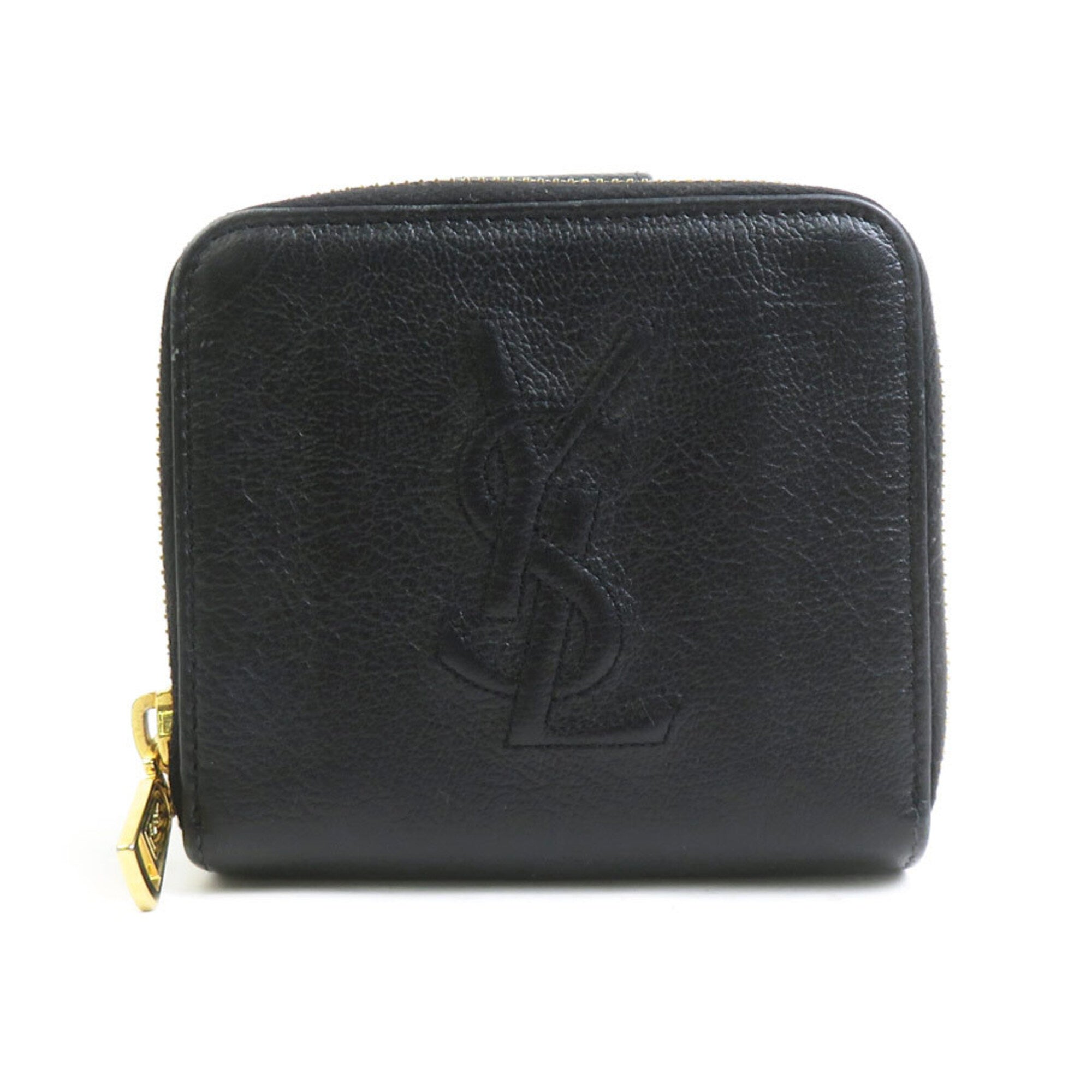 Yves Saint Laurent Black Leather Wallet (Bi-Fold) (Pre-Owned)