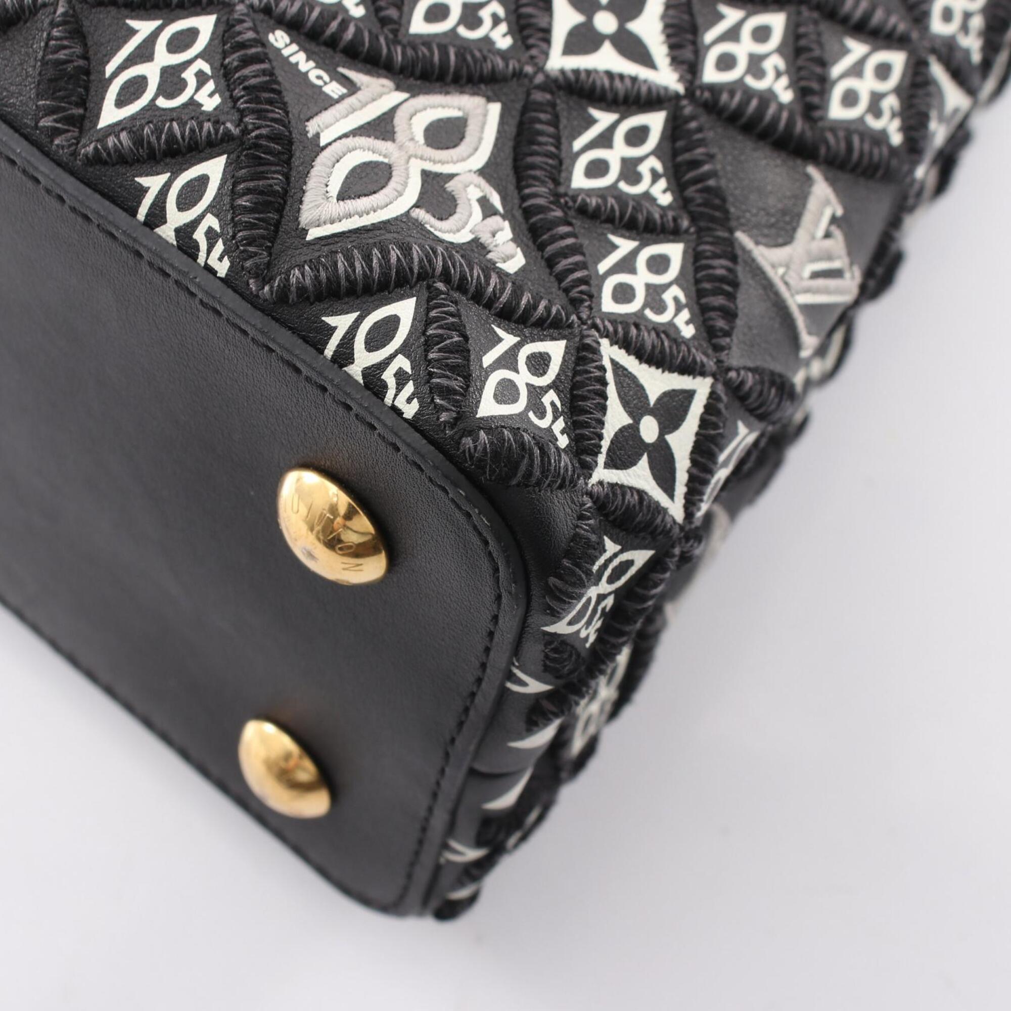 Louis Vuitton Black Noir Leather Handbag (Pre-Owned)
