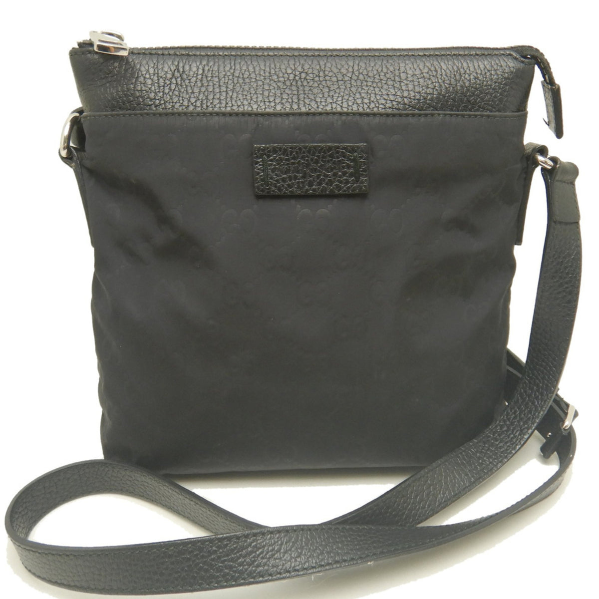 Gucci Black Nylon Leather Shoulder Bag (Pre-Owned)