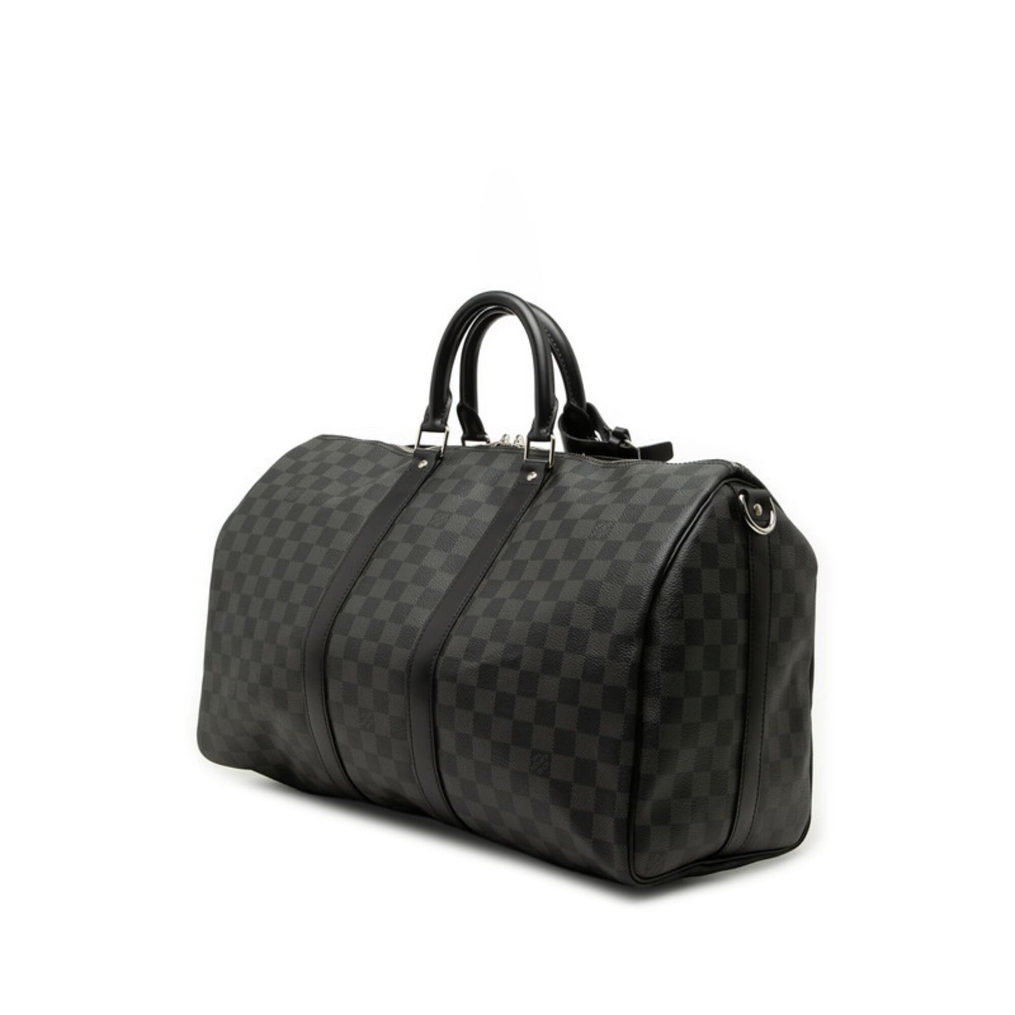 Louis Vuitton Damier Graphite Black Pvc Leather Boston Bag Handbag (Pre-Owned)