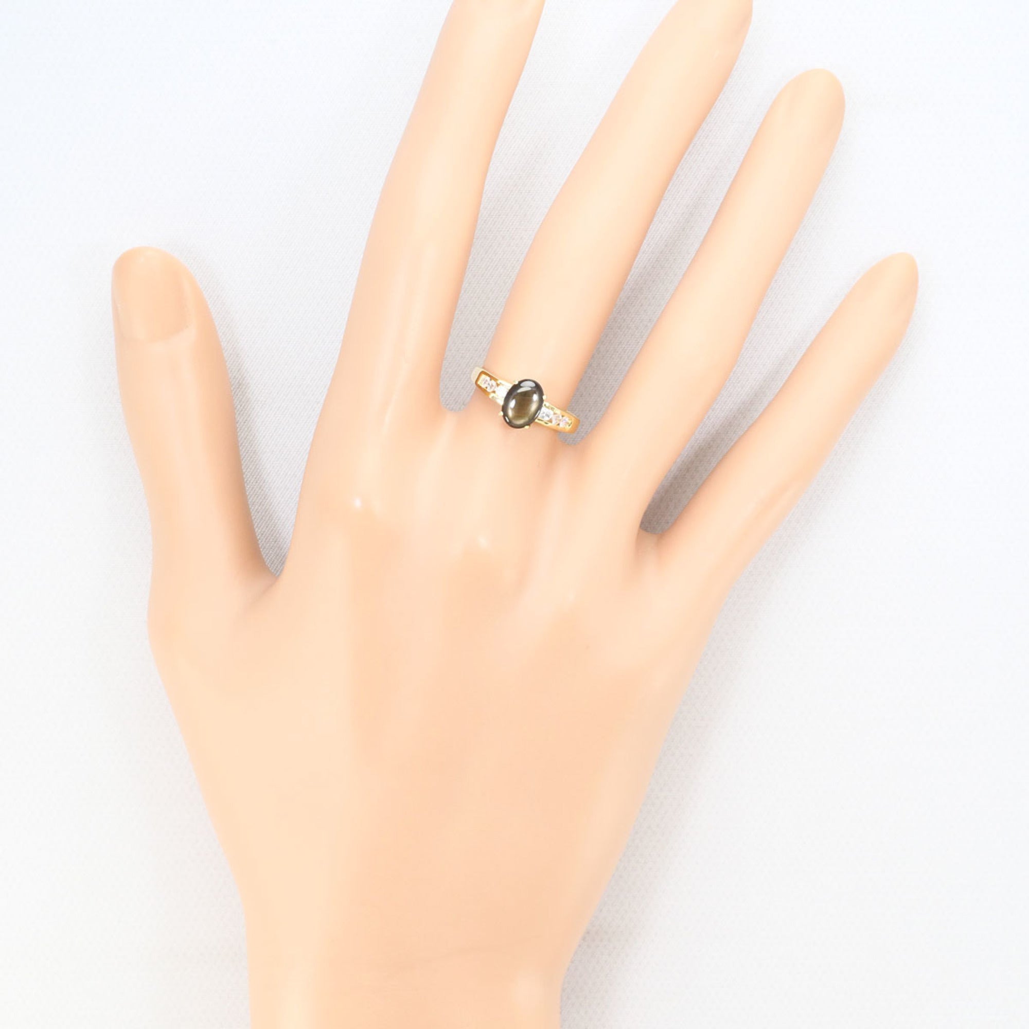 Unbranded Black Yellow Gold Yellow Gold (14K) Band Ring (Pre-Owned)