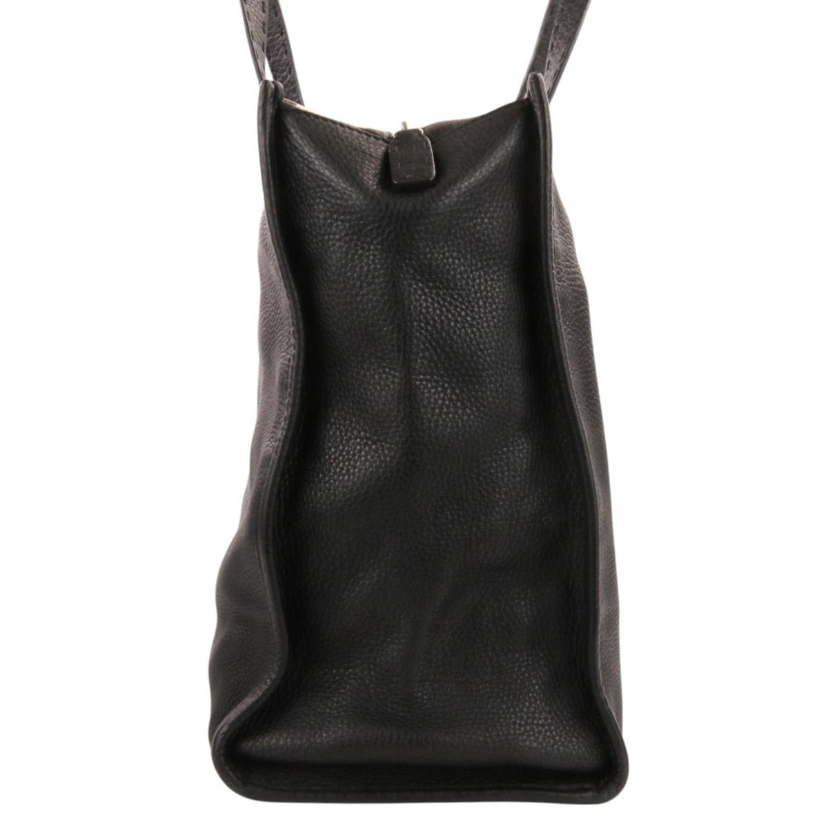Fendi Selleria Black Leather Shoulder Bag Tote Bag (Pre-Owned)