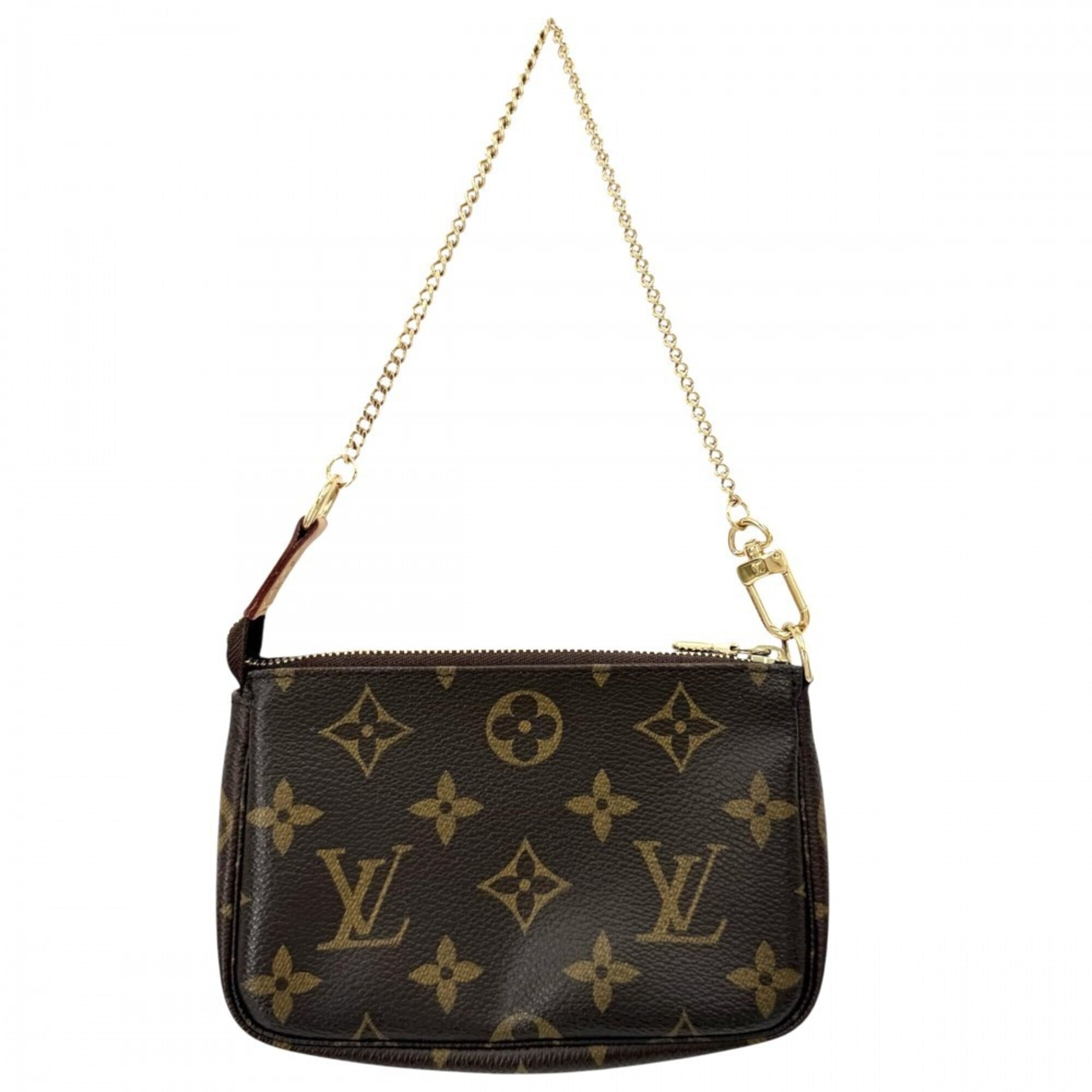Louis Vuitton Brown Monogram Handbag Pochette Pouch (Pre-Owned)