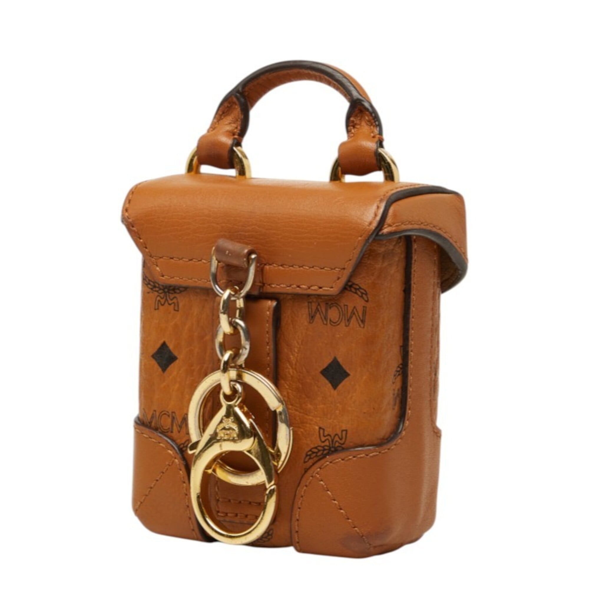 Mcm Visetos Brown Pvc Leather Shoulder Bag (Pre-Owned)