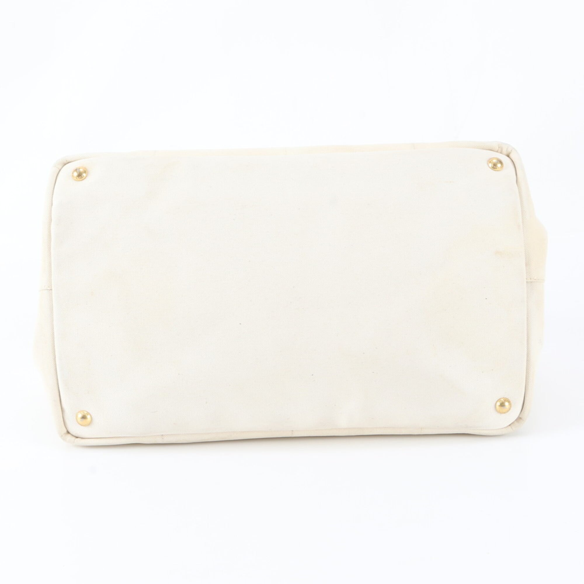 Prada Canapa Ivory Canapa Handbag Tote Bag (Pre-Owned)