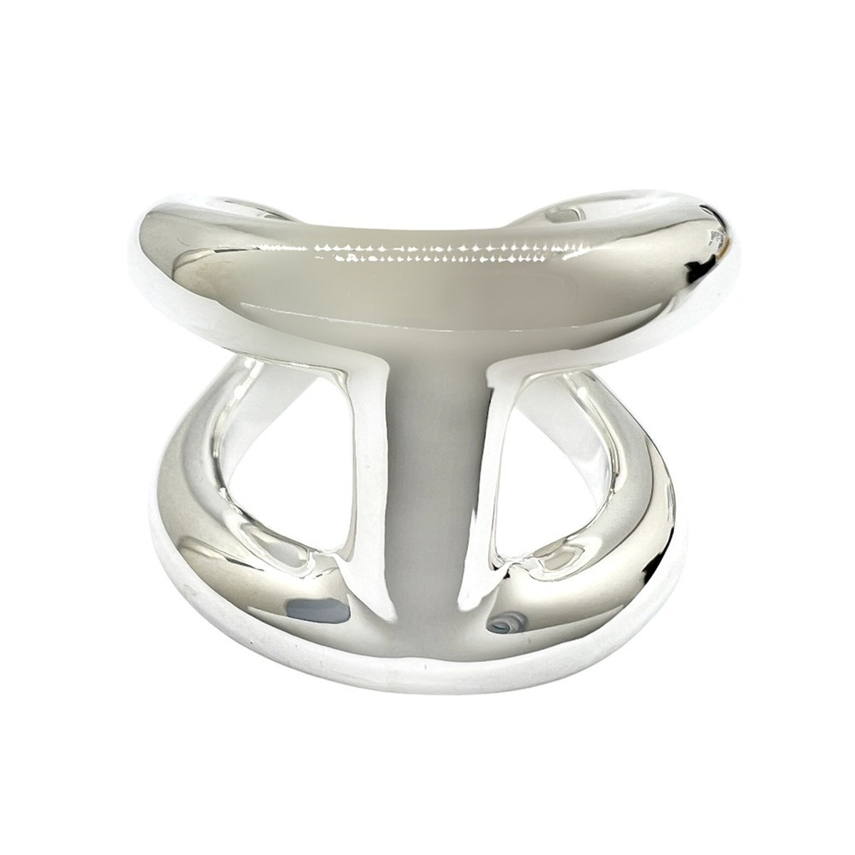Hermes Silver Silver 925 Band Ring (Pre-Owned)