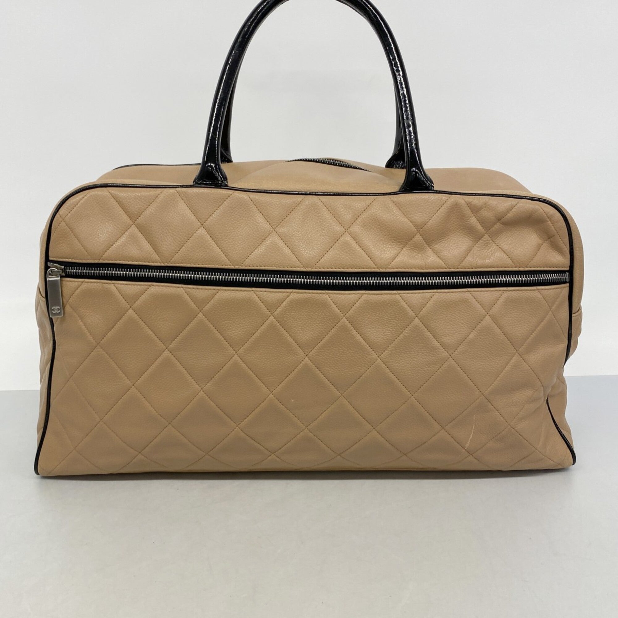 Chanel Brown Leather Boston Bag (Pre-Owned)