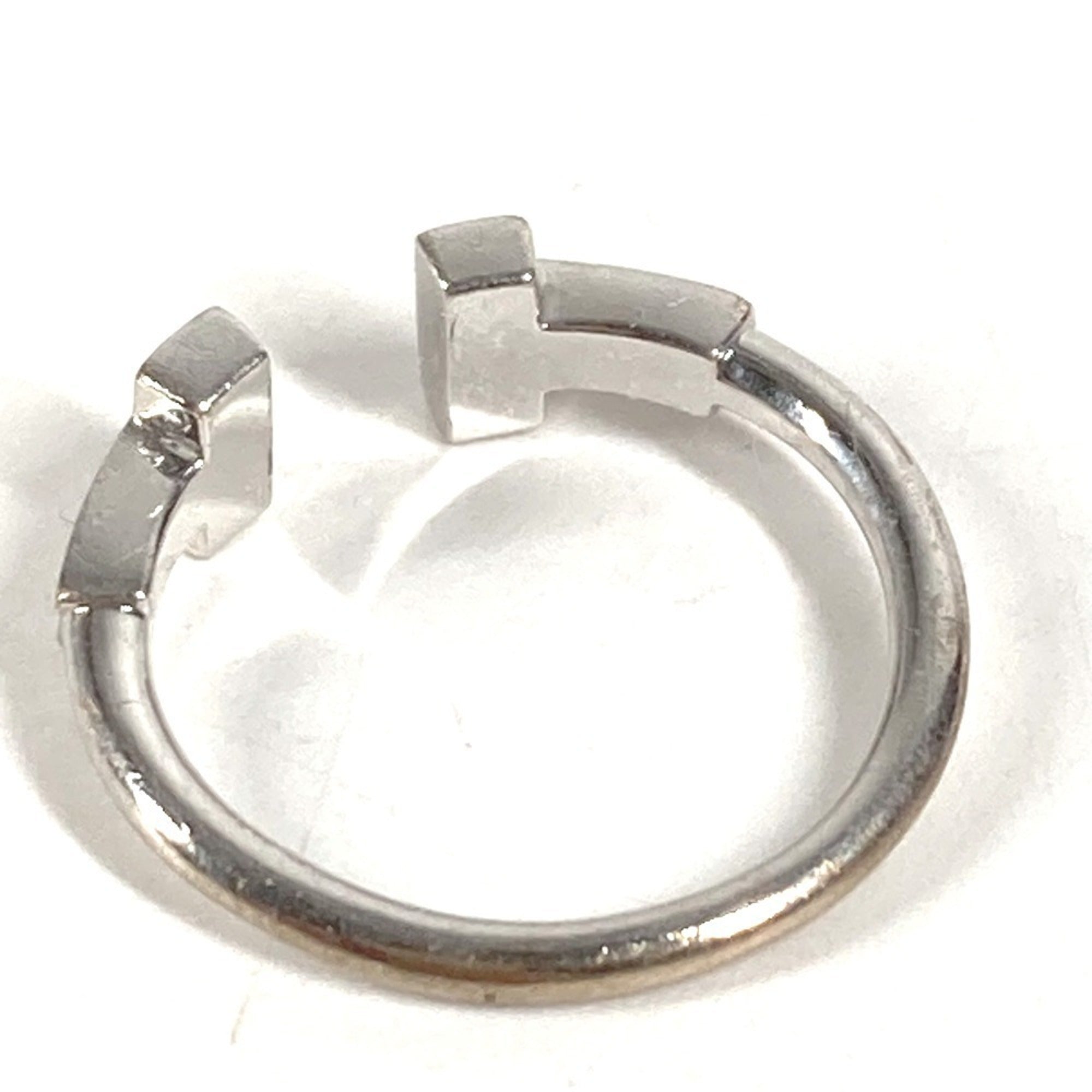 Tiffany Silver White Gold (18K) Band Ring (Pre-Owned)
