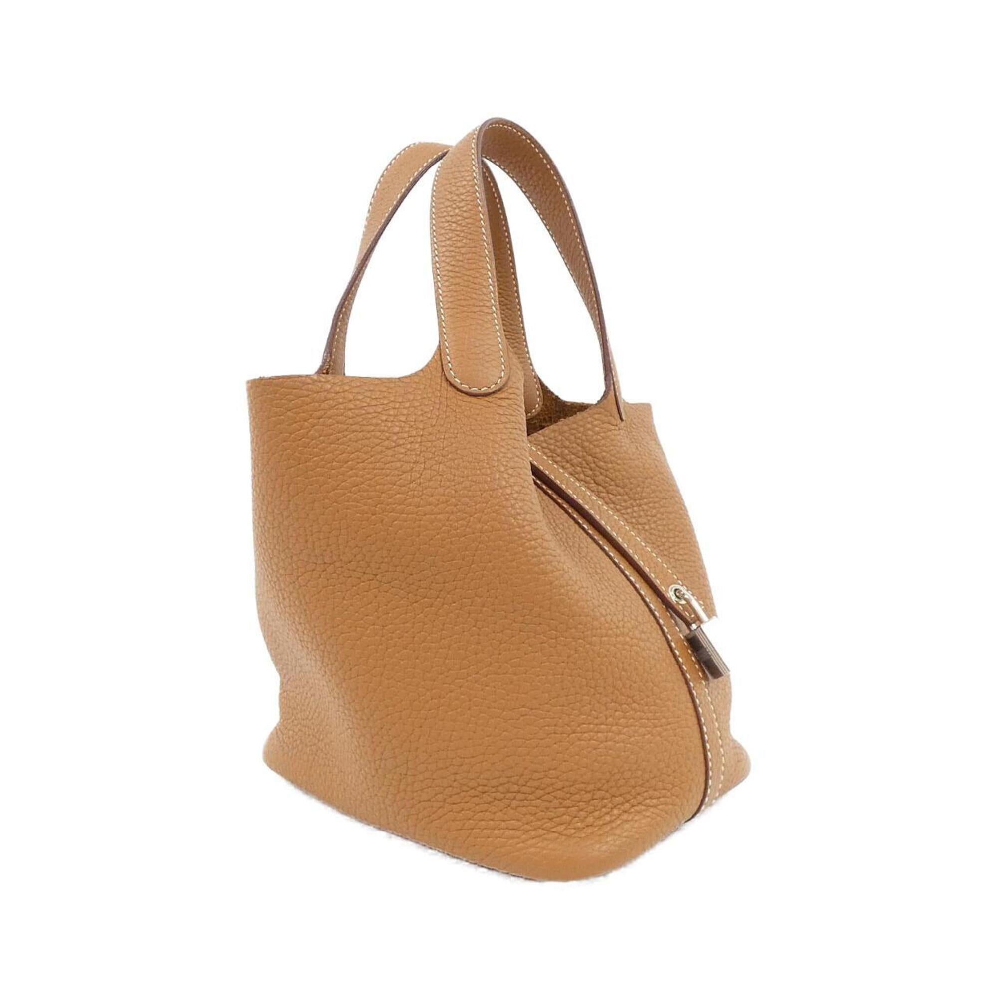 Hermes Brown Taurillon Clemence Leather Handbag (Pre-Owned)