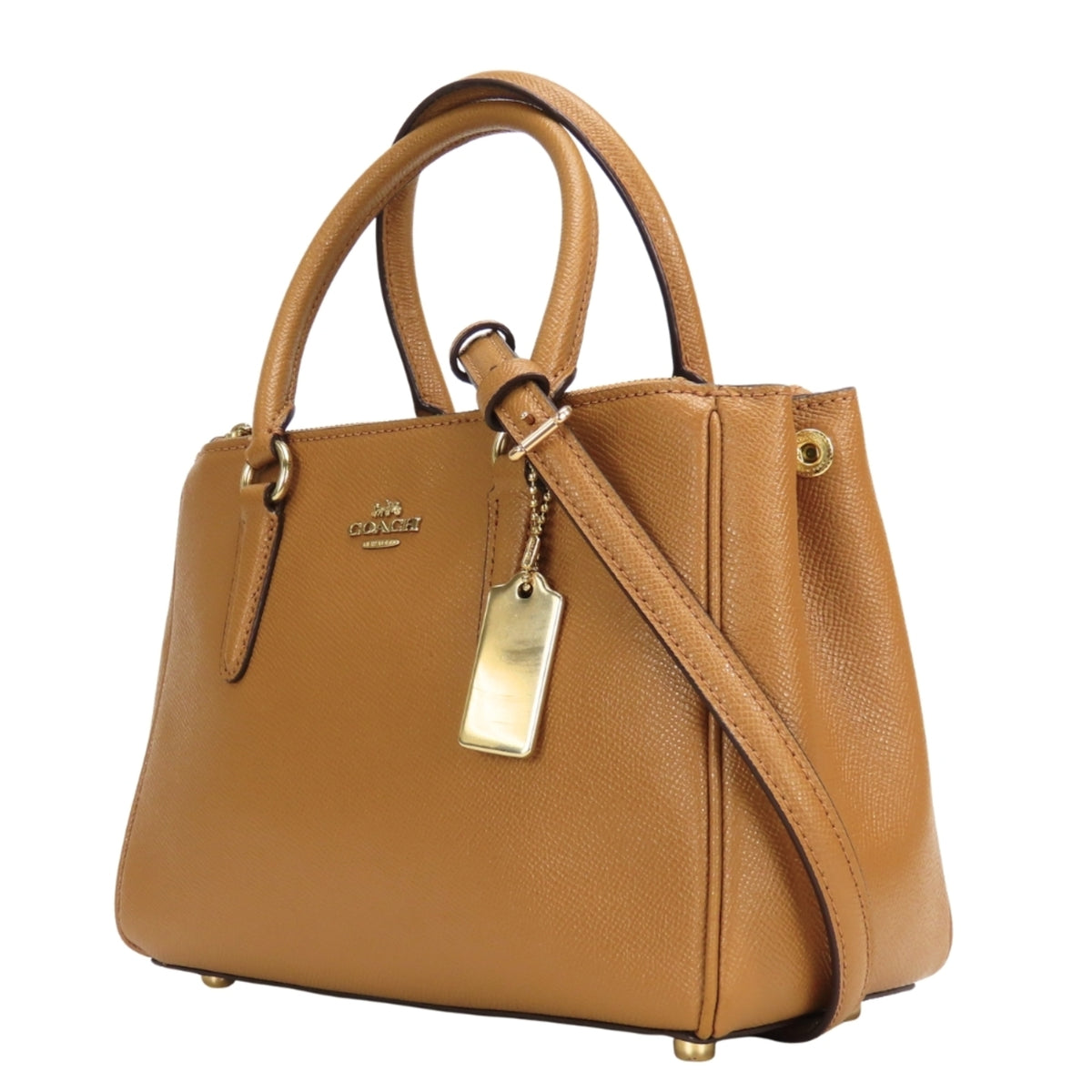 Coach Brown Camel Leather Handbag Shoulder Bag (Pre-Owned)