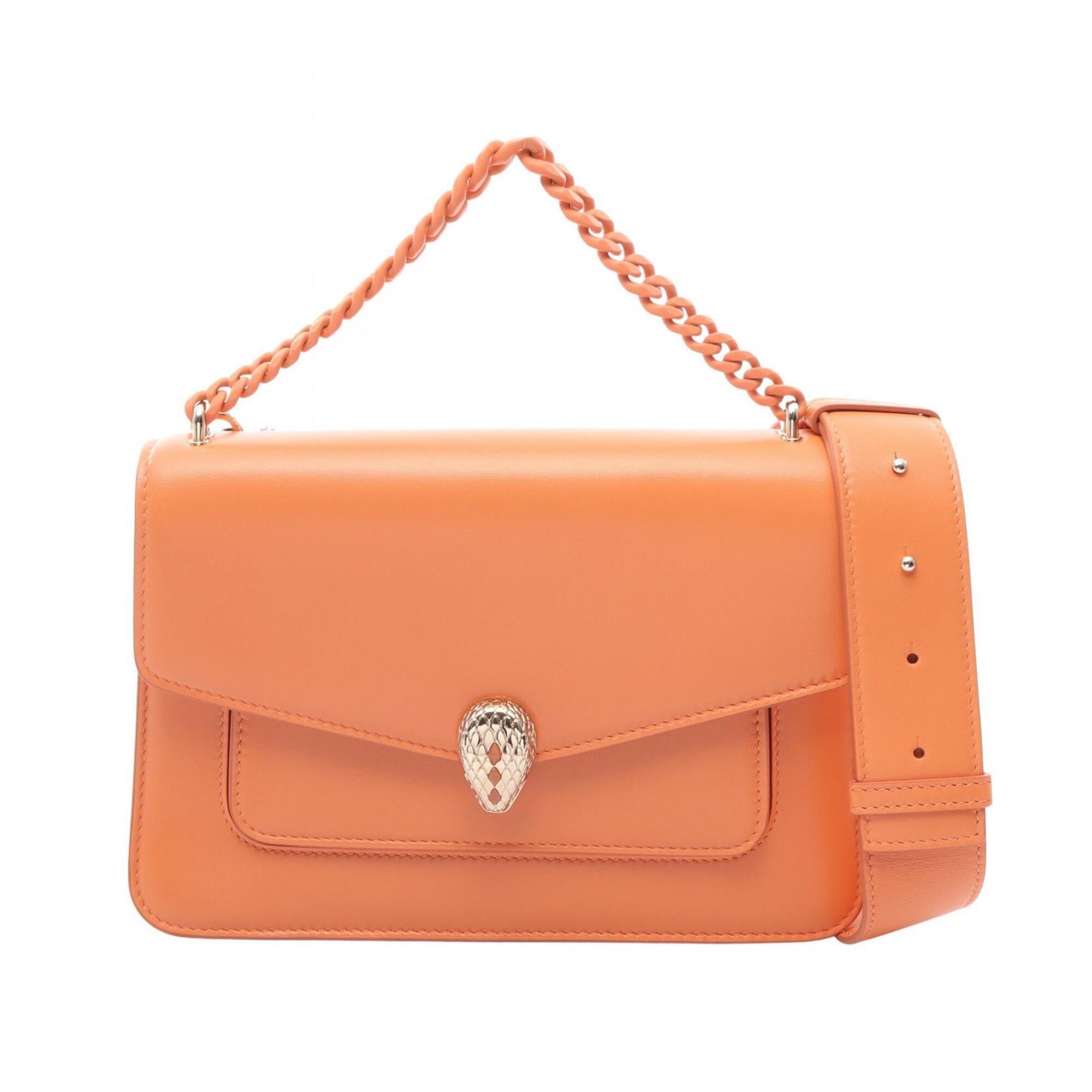 Bvlgari Orange Leather Handbag (Pre-Owned)