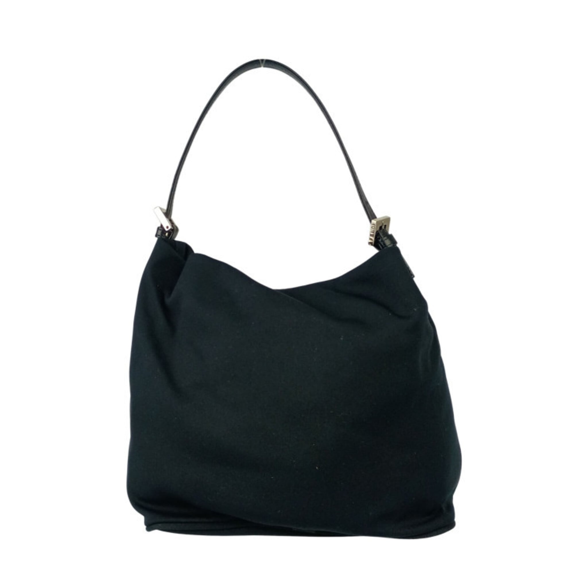 Fendi Black Canvas Handbag Shoulder Bag (Pre-Owned)