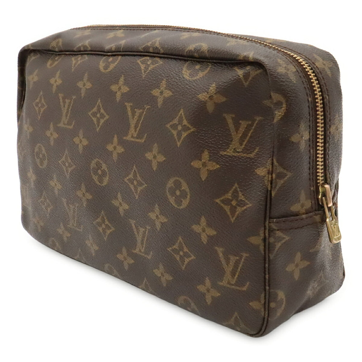 Louis Vuitton Brown Monogram Canvas Clutch Bag Pouch (Pre-Owned)