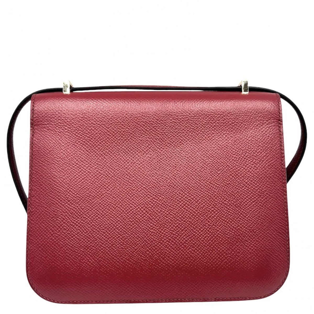 Hermes Red Color Epsom Leather Pochette Shoulder Bag (Pre-Owned)