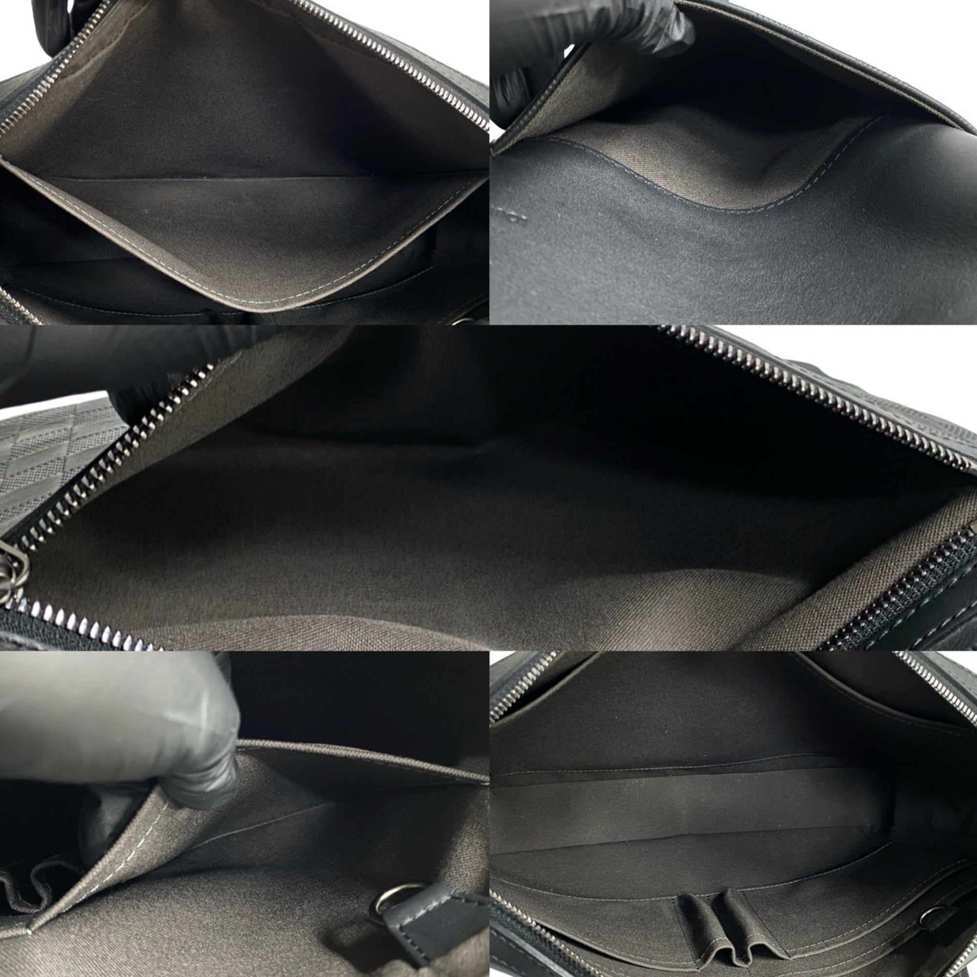 Louis Vuitton Black Leather Shoulder Bag (Pre-Owned)
