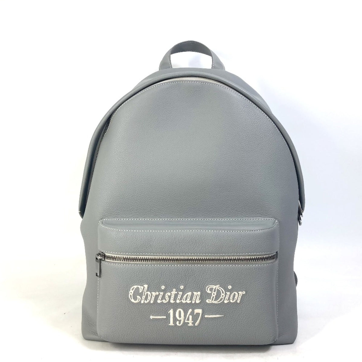 Christian Dior Gray Leather Backpack (Pre-Owned)