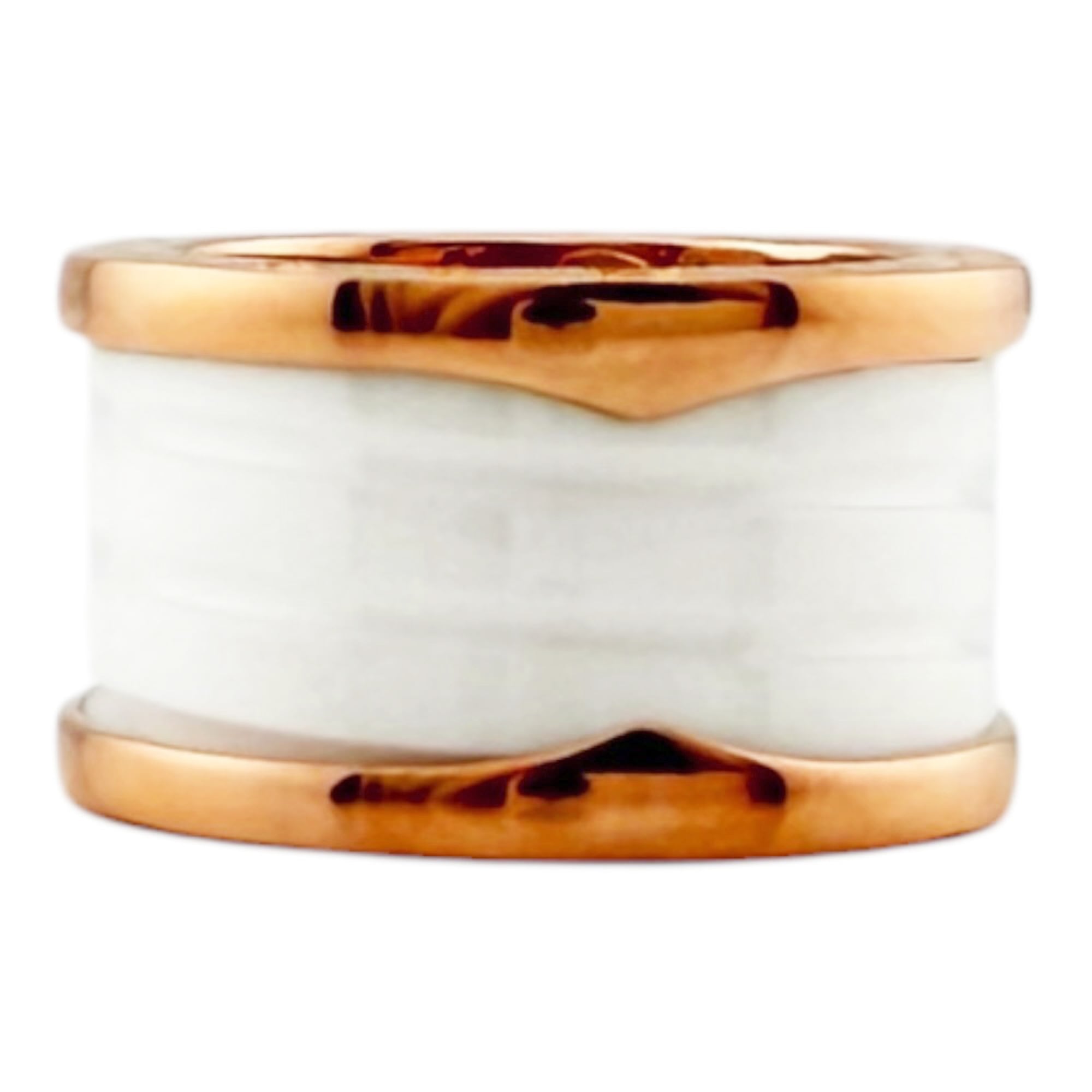 Bvlgari B.Zero1 Pink Gold Pink Gold (18K) Ceramic Band Ring (Pre-Owned)