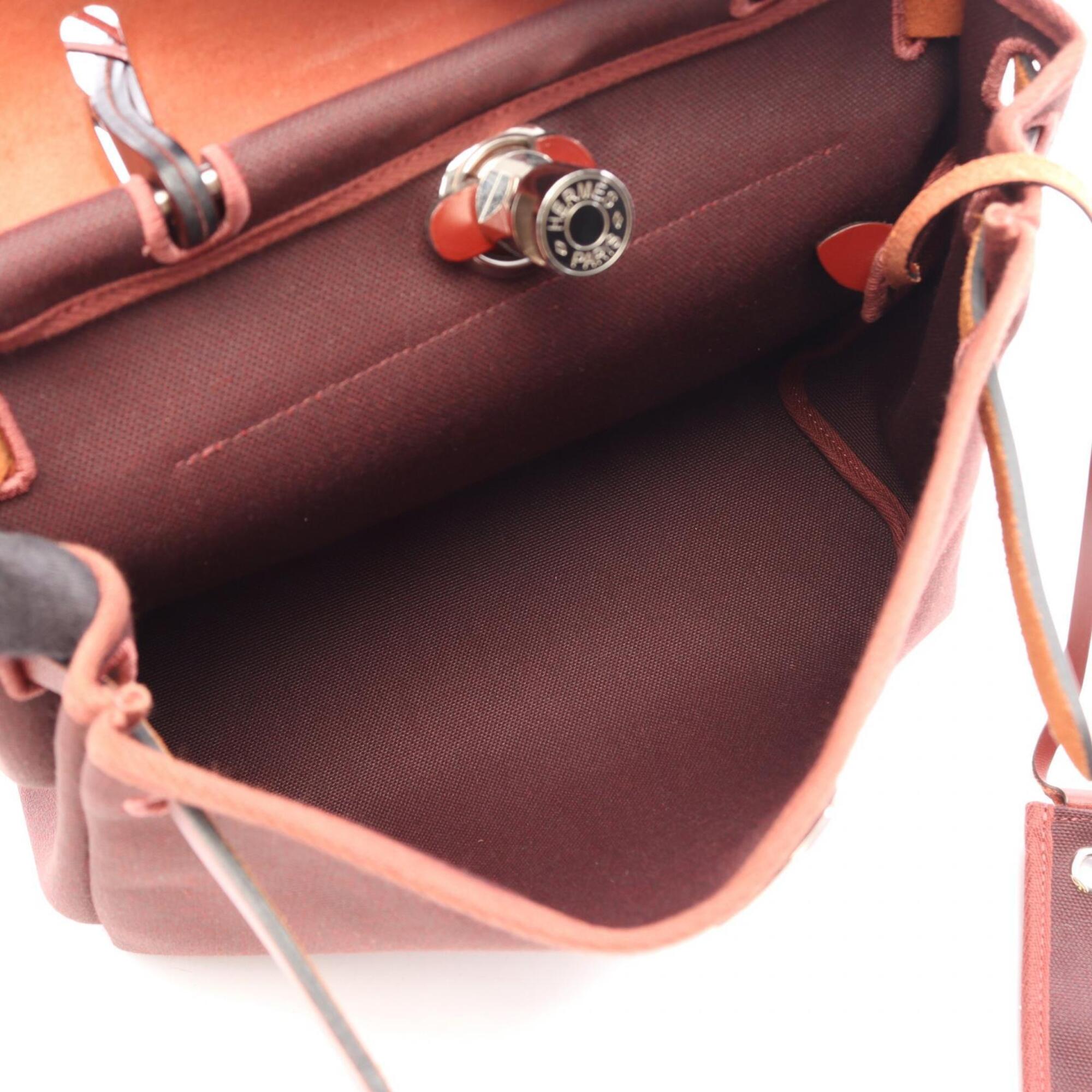 Hermes Bordeaux Toile H Handbag Pouch (Pre-Owned)