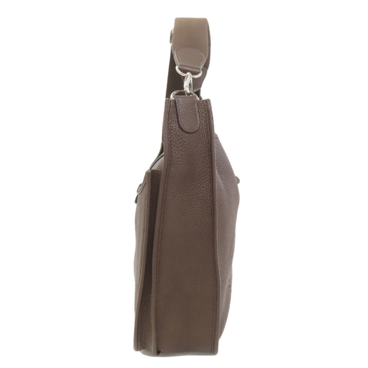 Hermes Dark Brown Taurillon Clemence Leather Shoulder Bag (Pre-Owned)