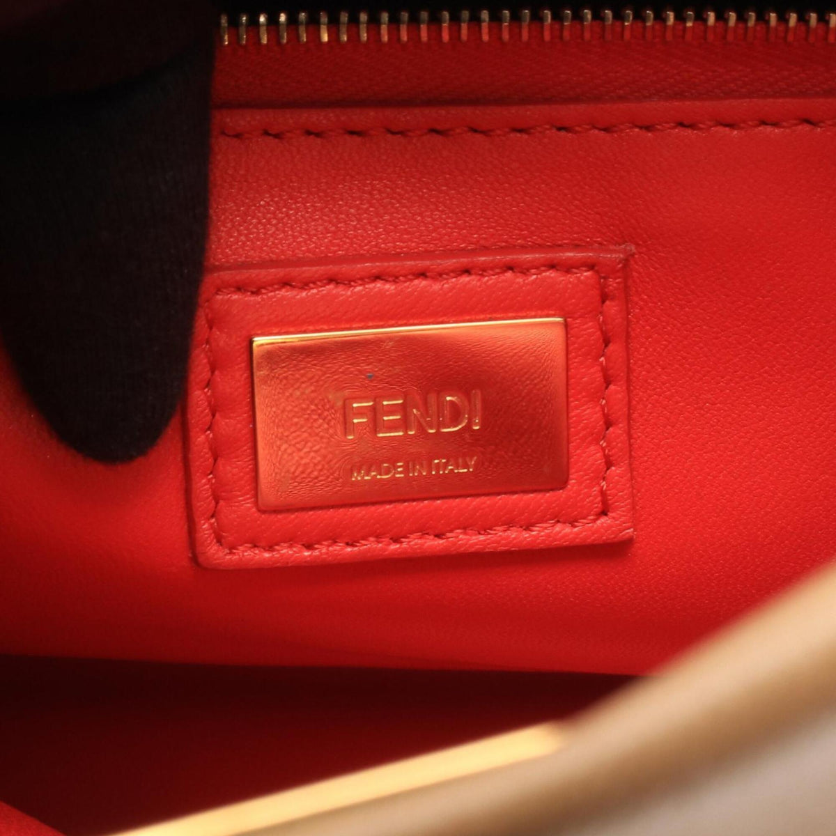 Fendi Blue Brown Leather Handbag (Pre-Owned)
