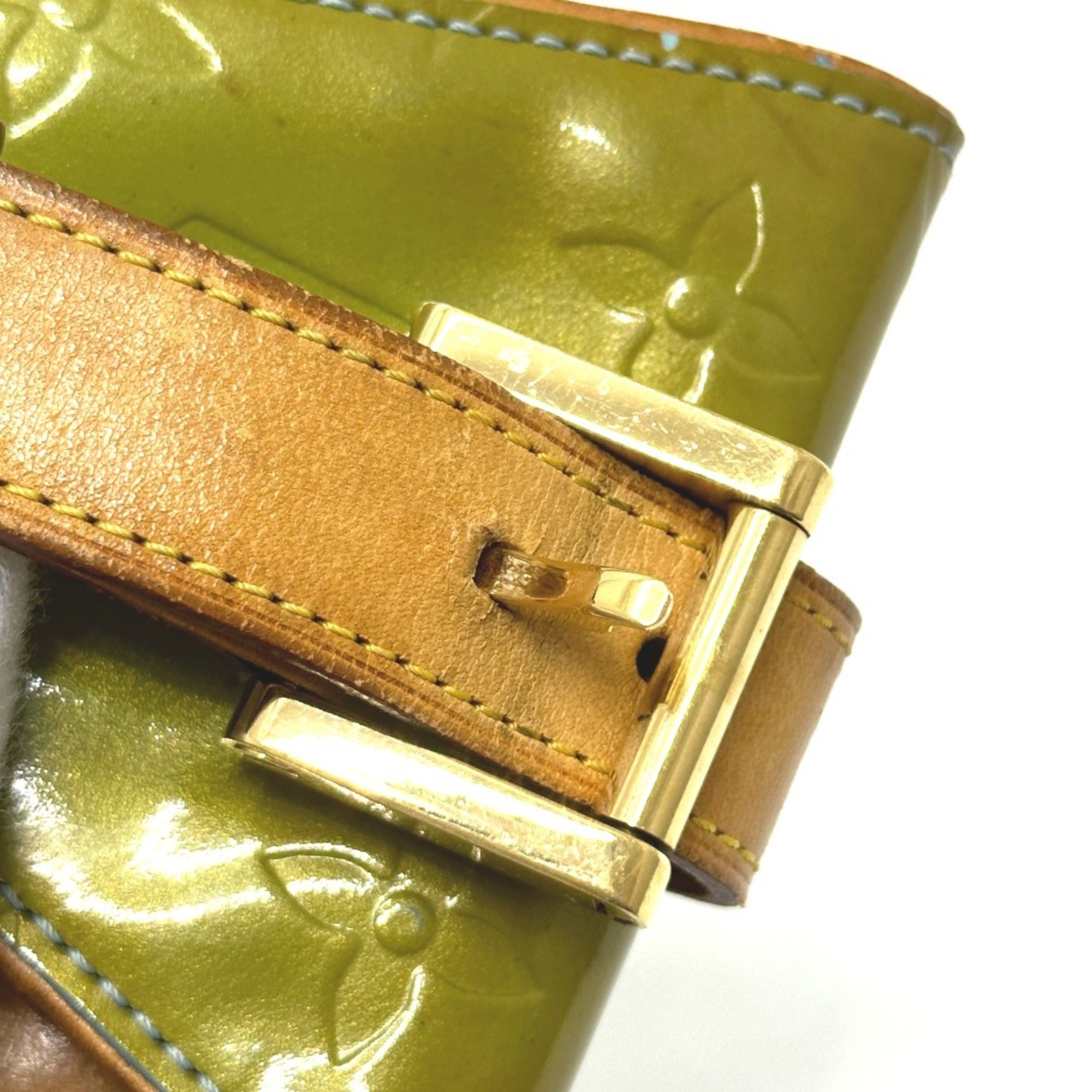 Louis Vuitton Green Monogram Vernis Coin Purse/Coin Case (Pre-Owned)