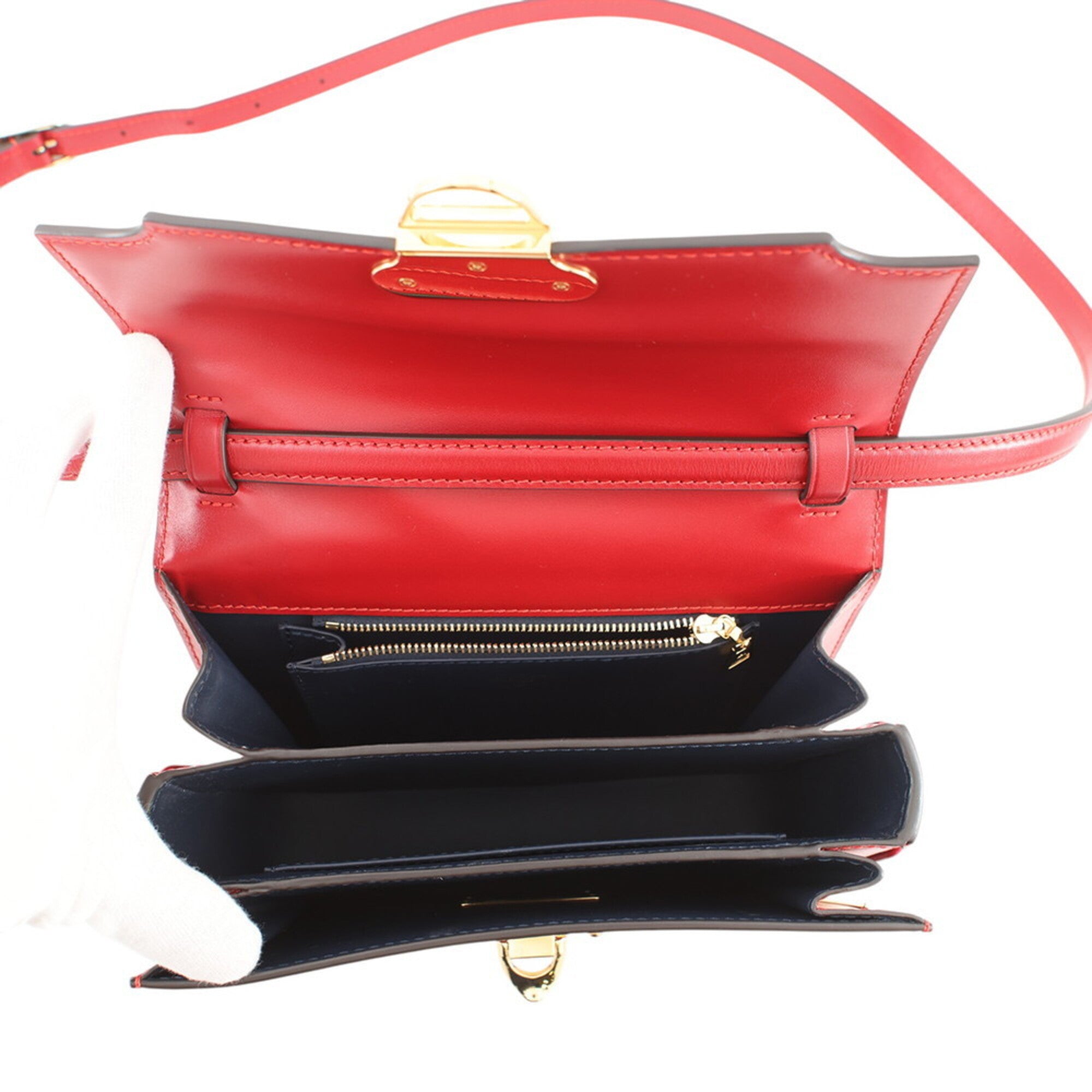 Louis Vuitton Red Color Exotic Leather Handbag Shoulder Bag (Pre-Owned)