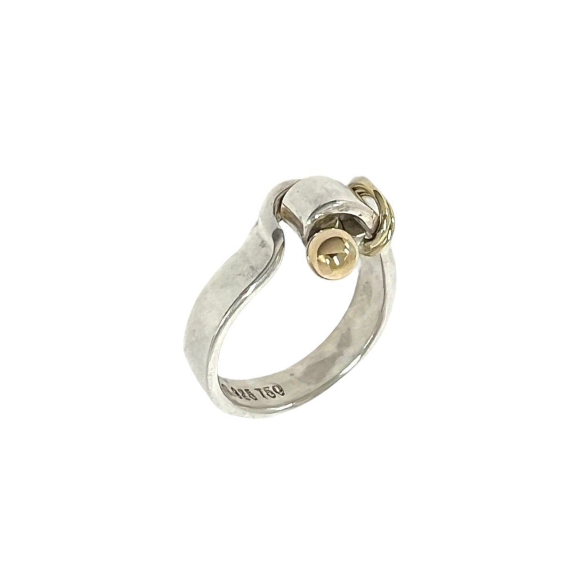 Tiffany Gold Silver Yellow Gold (18K) Silver 925 Band Ring (Pre-Owned)