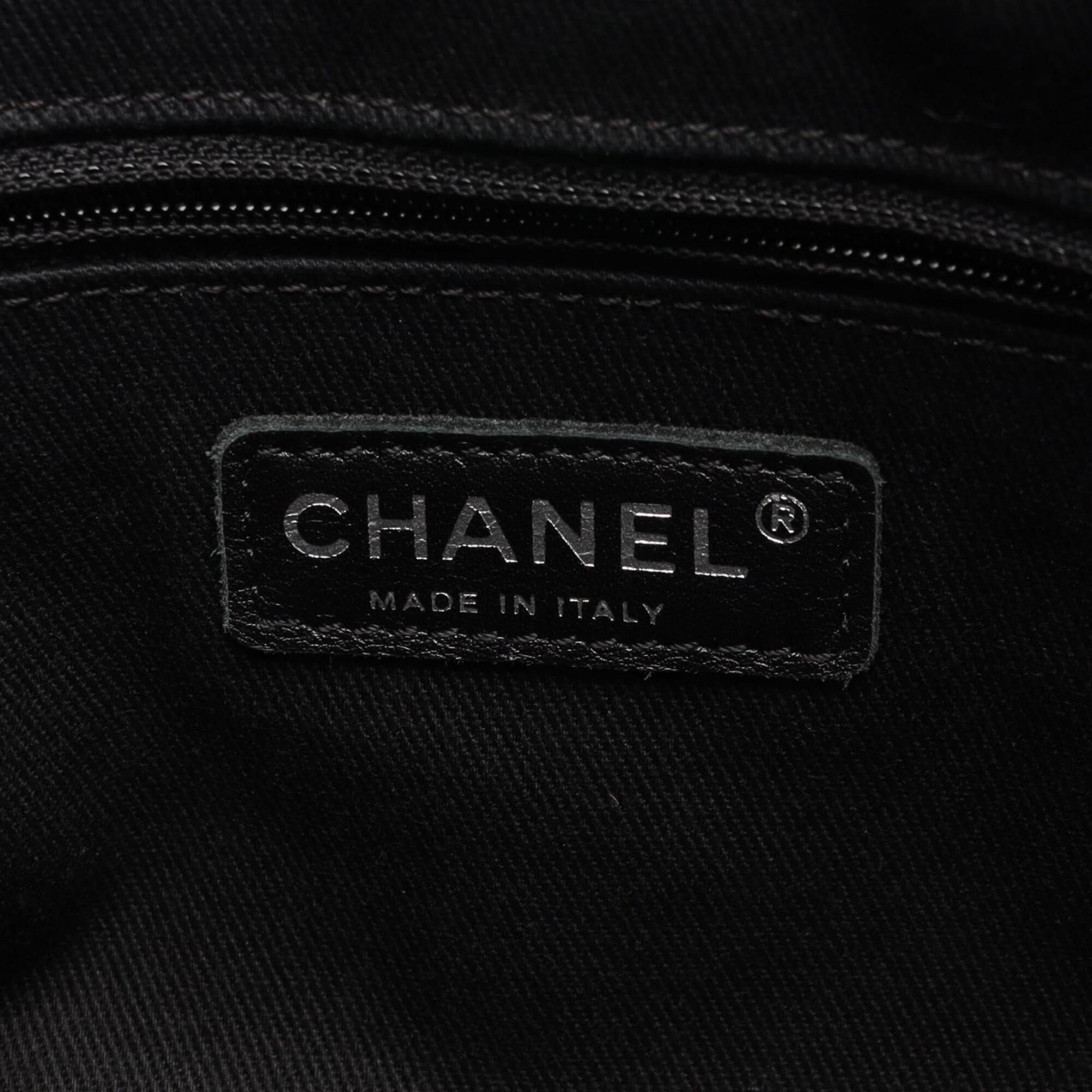 Chanel Black Grained Calfskin Handbag Tote Bag (Pre-Owned)