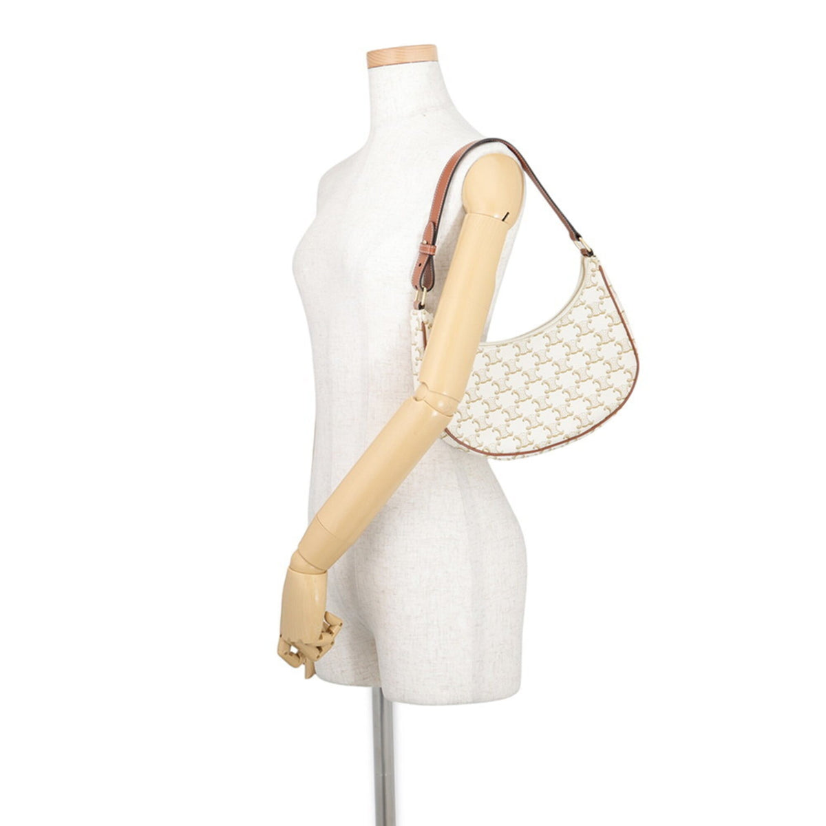 Celine White Leather Pvc Shoulder Bag (Pre-Owned)