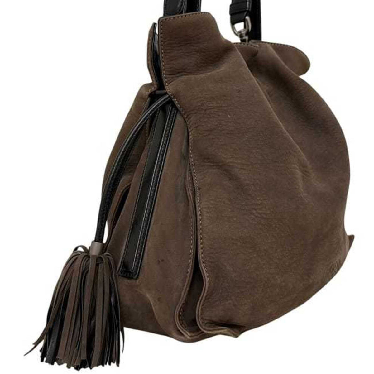 Loewe Brown Suede Leather Shoulder Bag (Pre-Owned)
