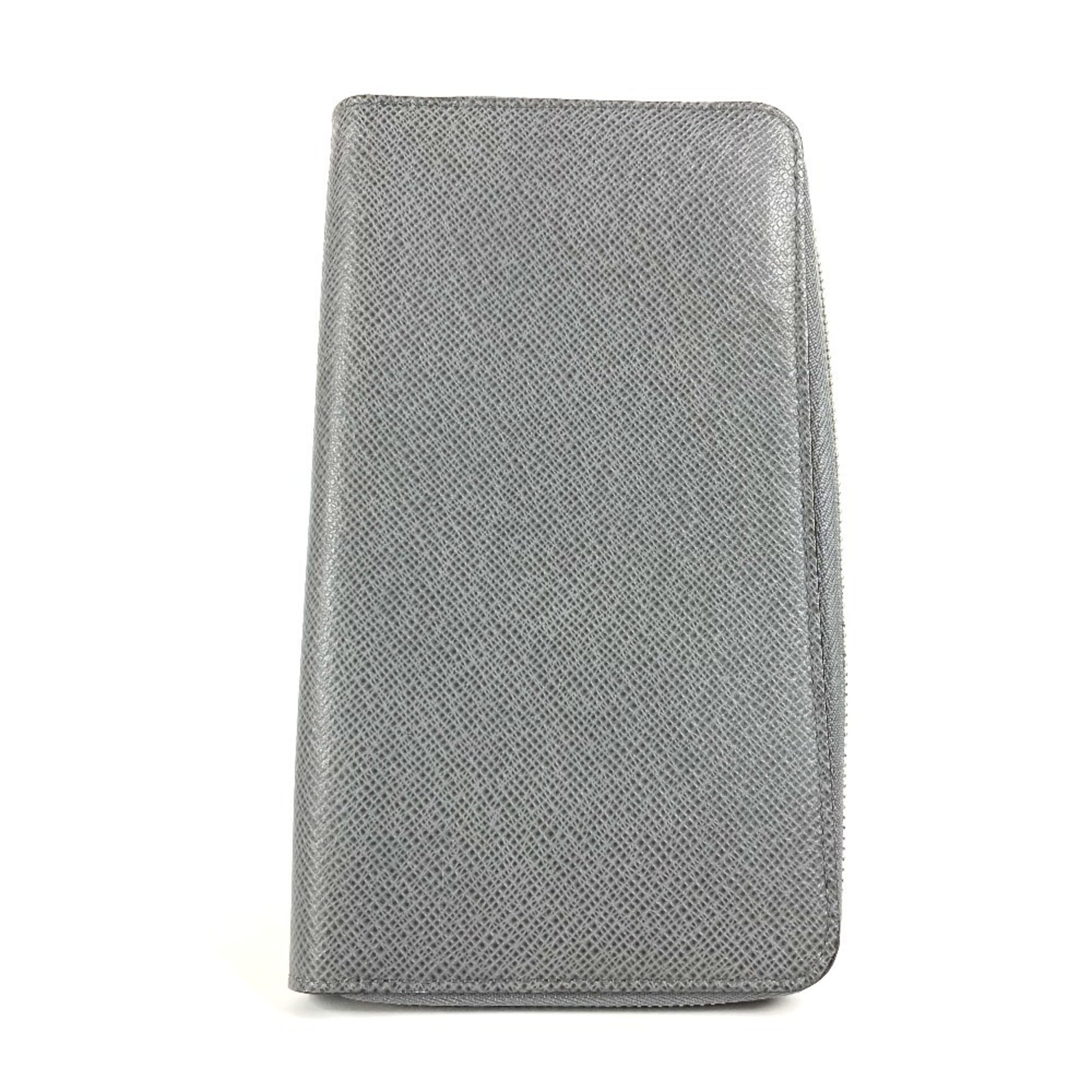 Louis Vuitton Glacier Gray Taiga Leather Long Wallet (Bi-Fold) (Pre-Owned)