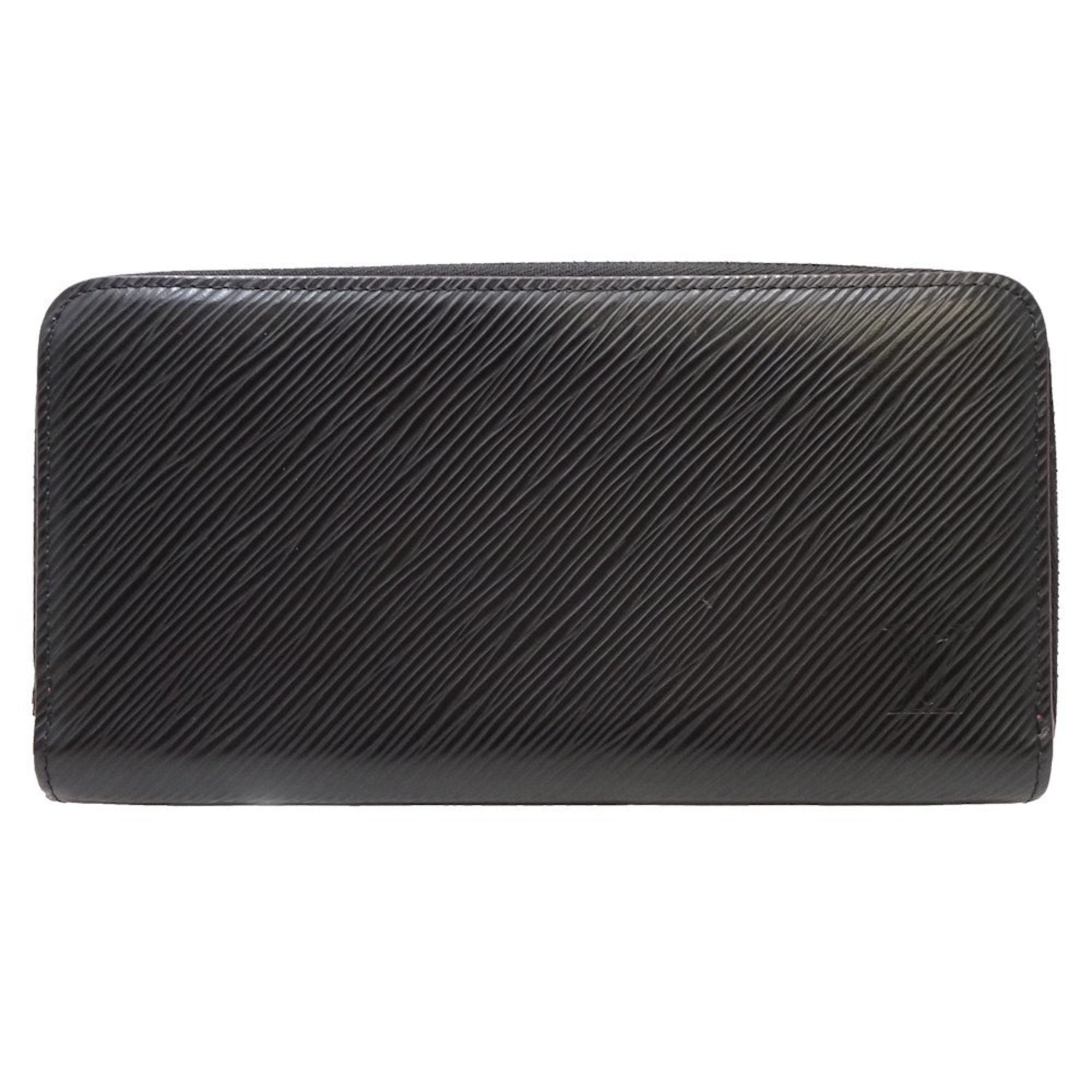Louis Vuitton Hot Pink Noir Leather Long Wallet (Bi-Fold) (Pre-Owned)