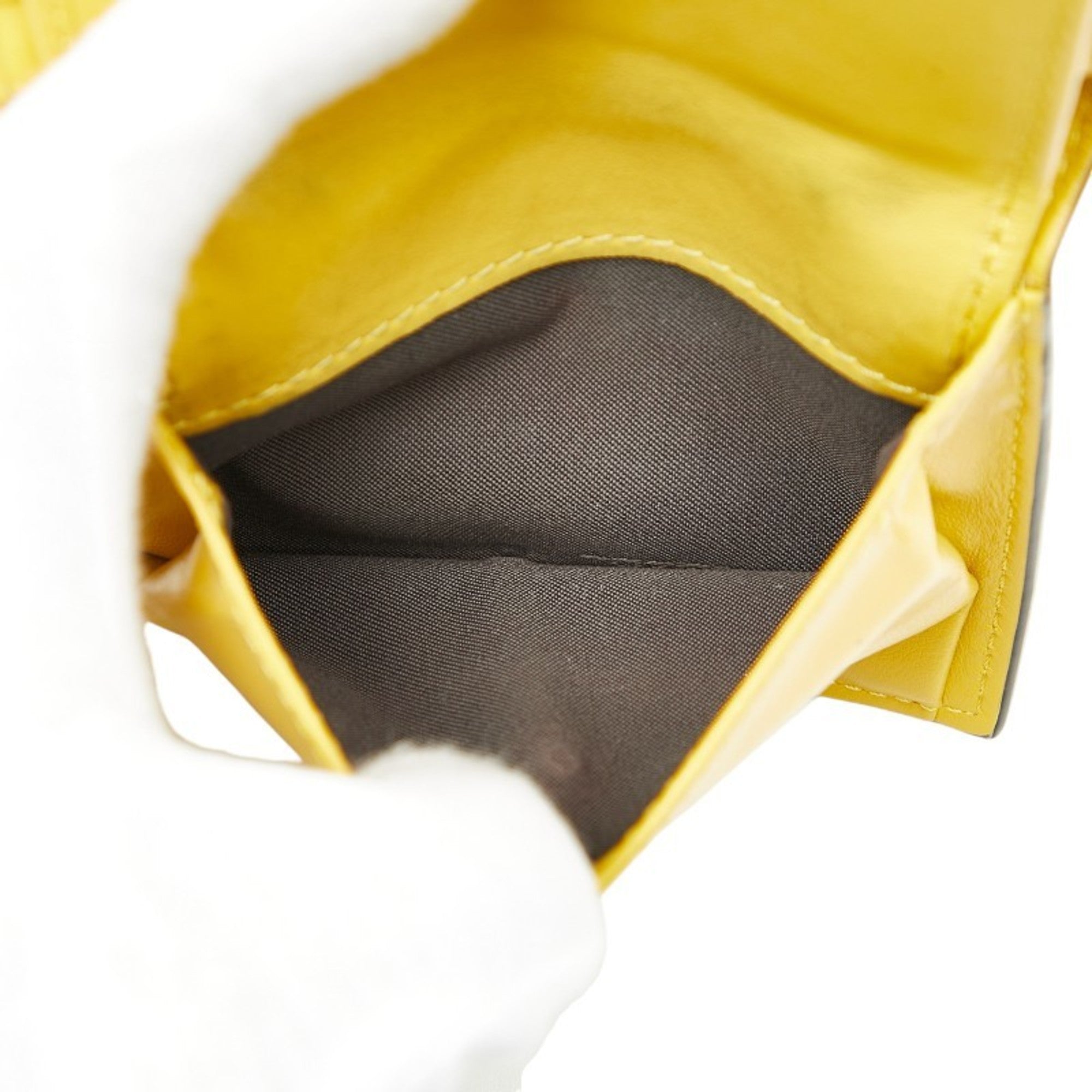 Fendi Yellow Leather Wallet (Bi-Fold) (Pre-Owned)