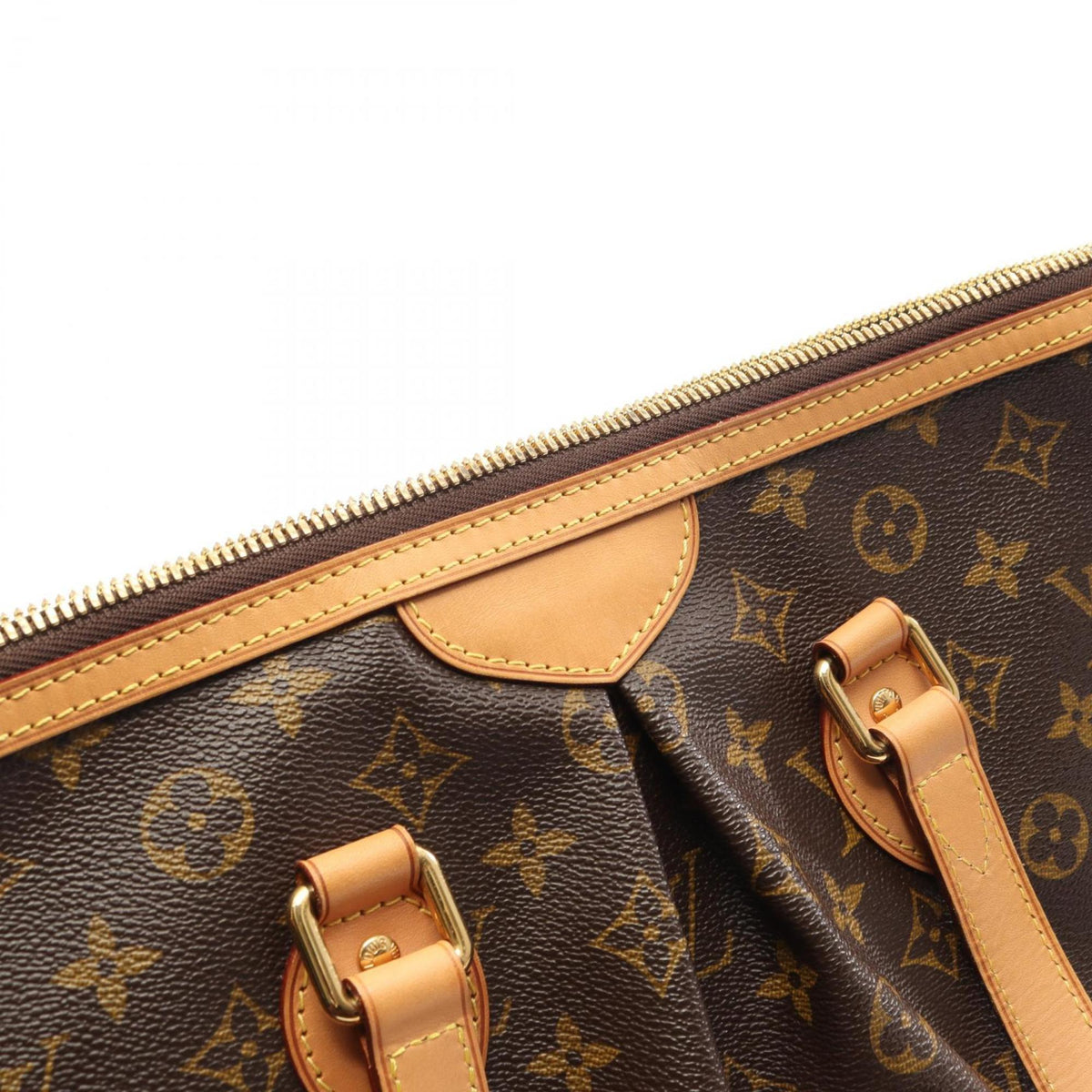 Louis Vuitton Brown Coated Canvas Pvc Monogram Leather Handbag (Pre-Owned)
