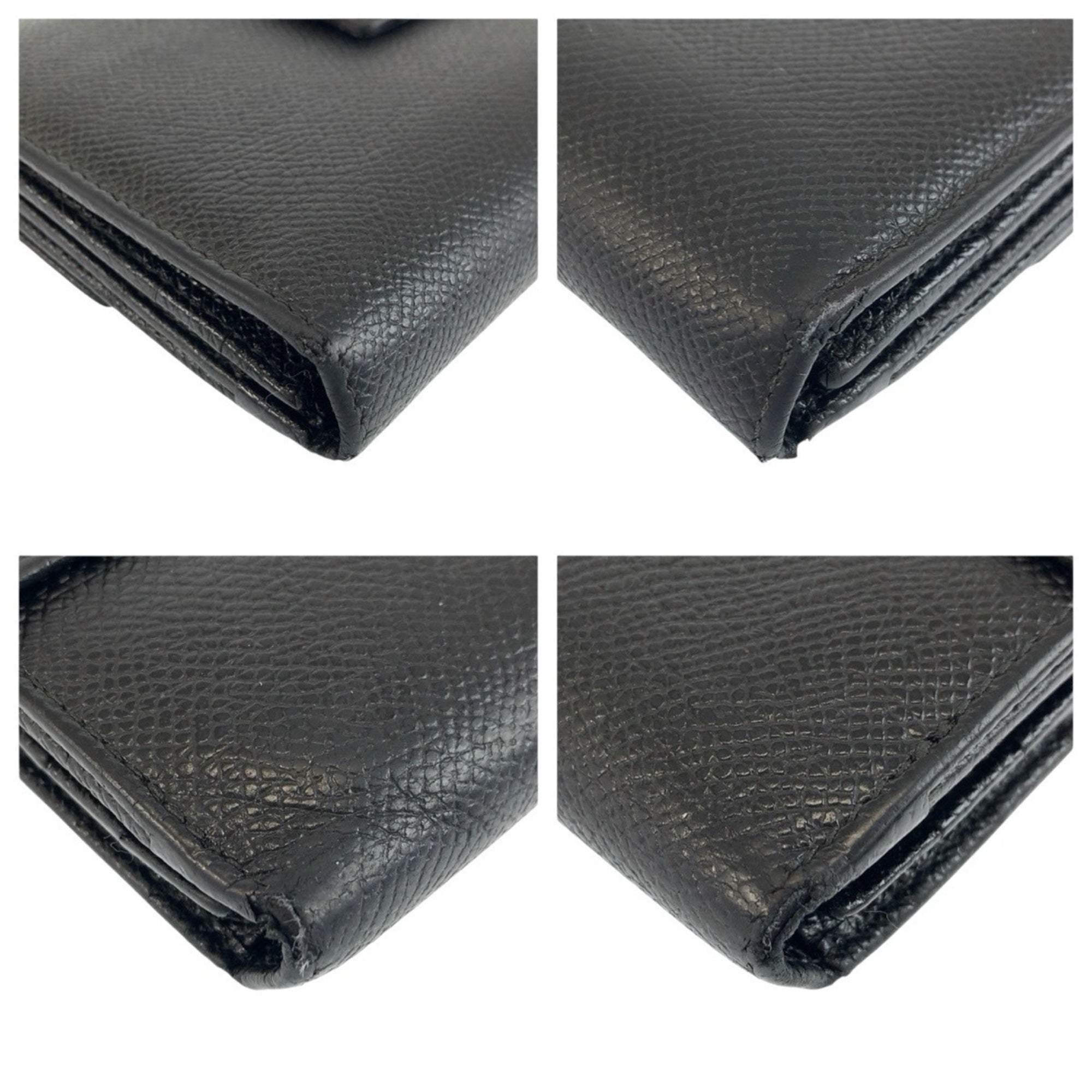 Bvlgari Black Leather Long Wallet (Bi-Fold) (Pre-Owned)