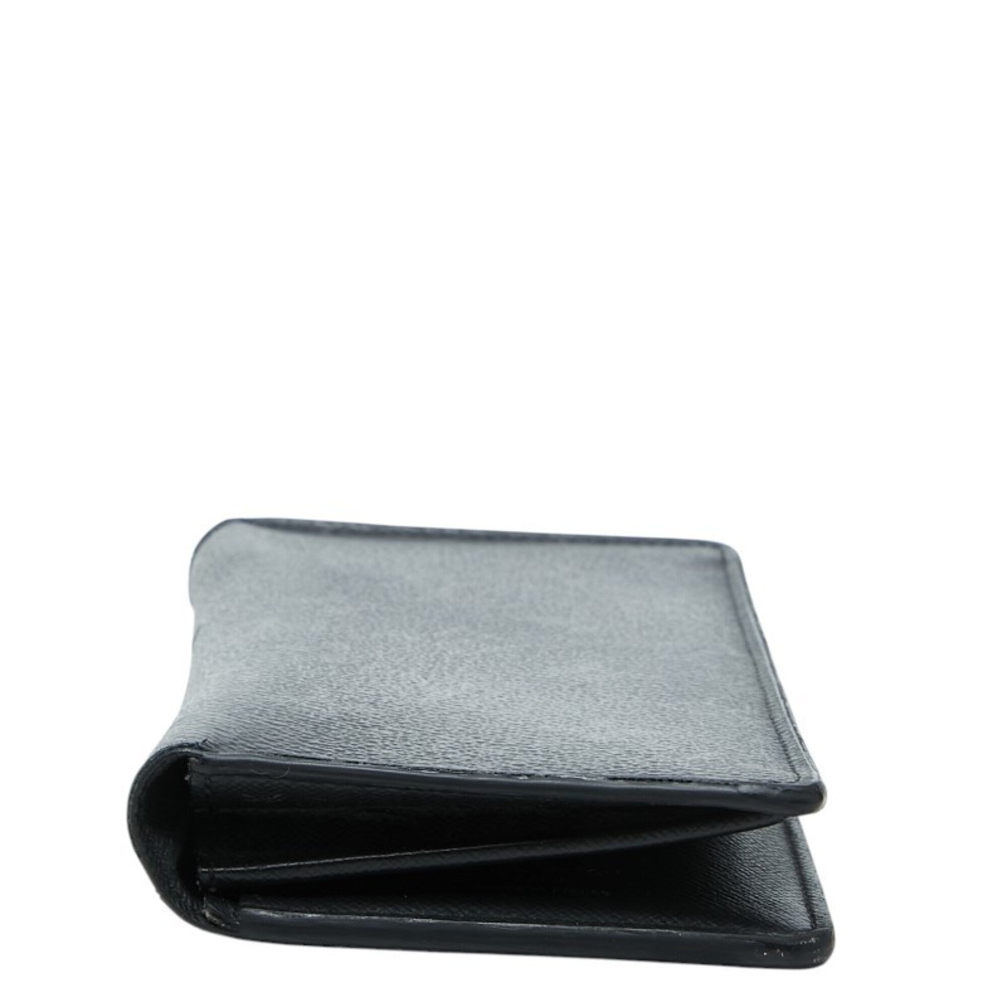 Louis Vuitton Black Gray Pvc Leather Long Wallet (Bi-Fold) (Pre-Owned)