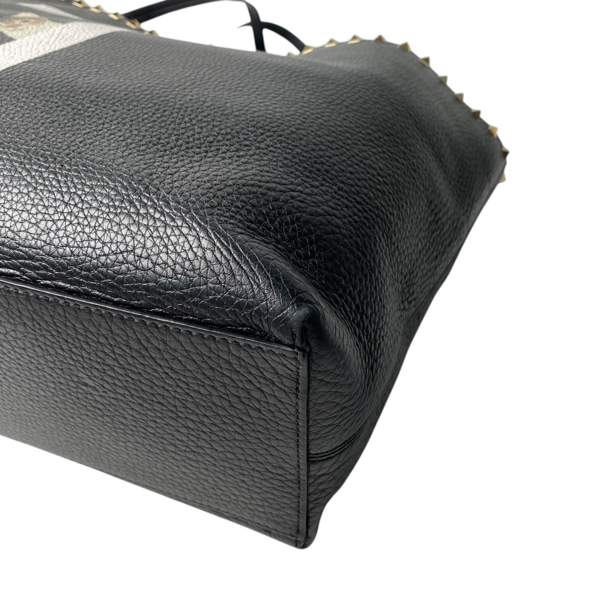Valentino Black Leather Tote Bag (Pre-Owned)