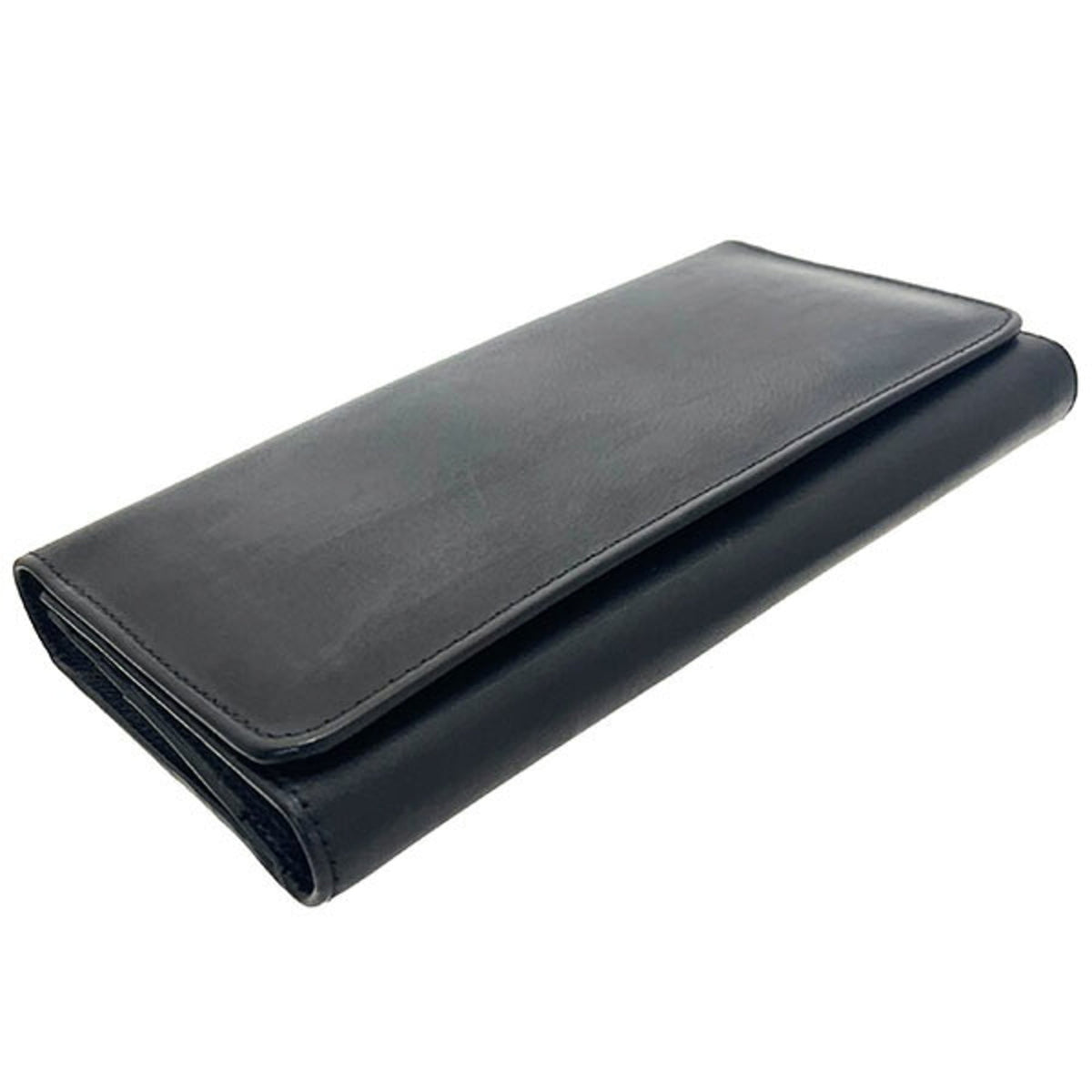 Coach Black Leather Long Wallet (Tri-Fold) (Pre-Owned)