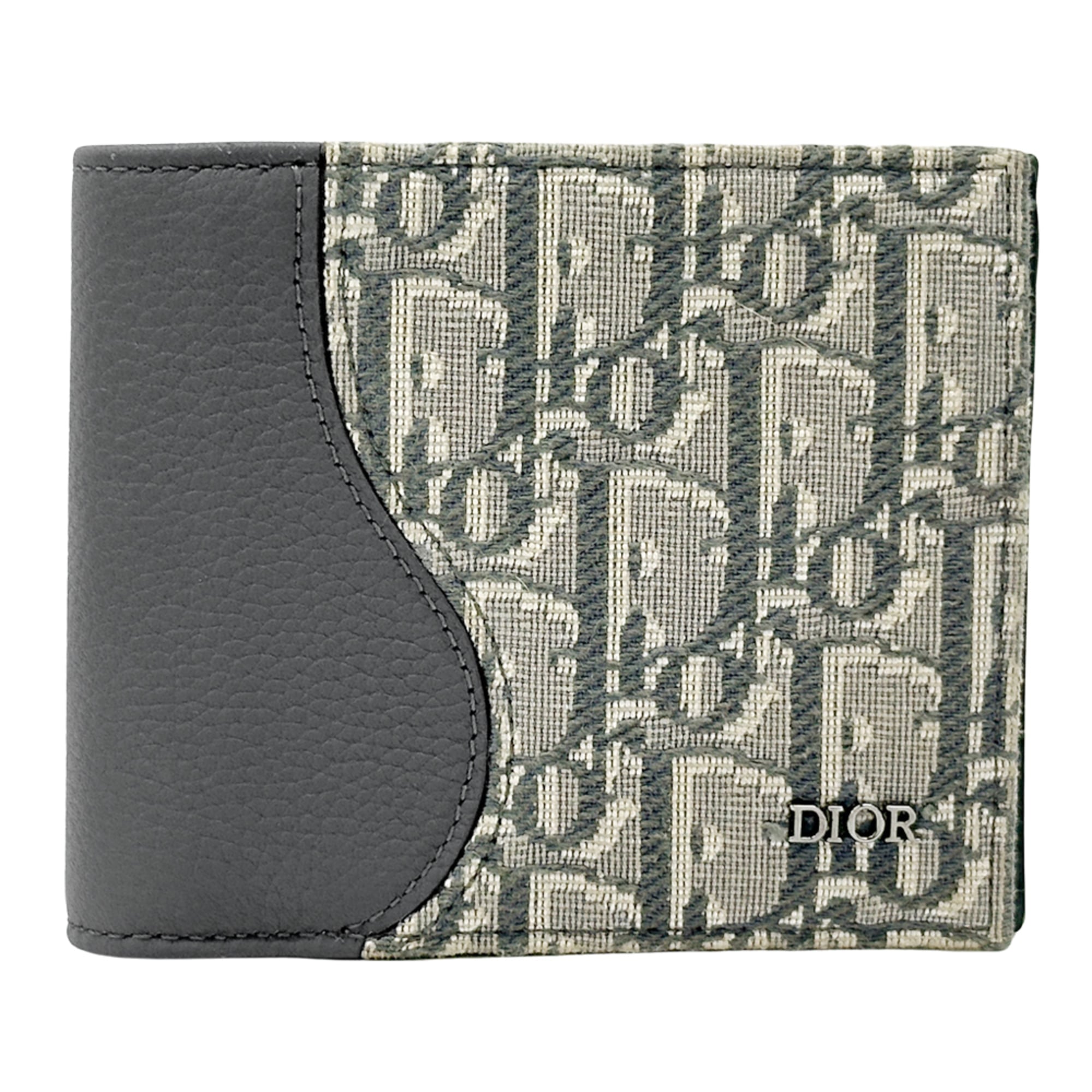 Christian Dior Gray Leather Wallet (Bi-Fold) (Pre-Owned)