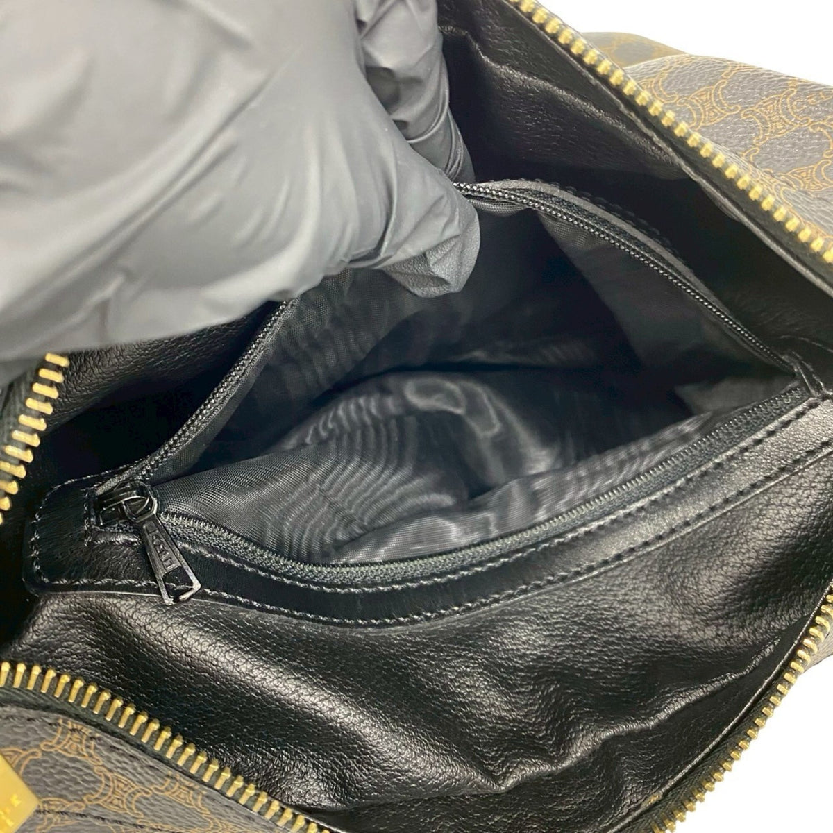 Celine Black Brown Leather Pvc Shoulder Bag (Pre-Owned)