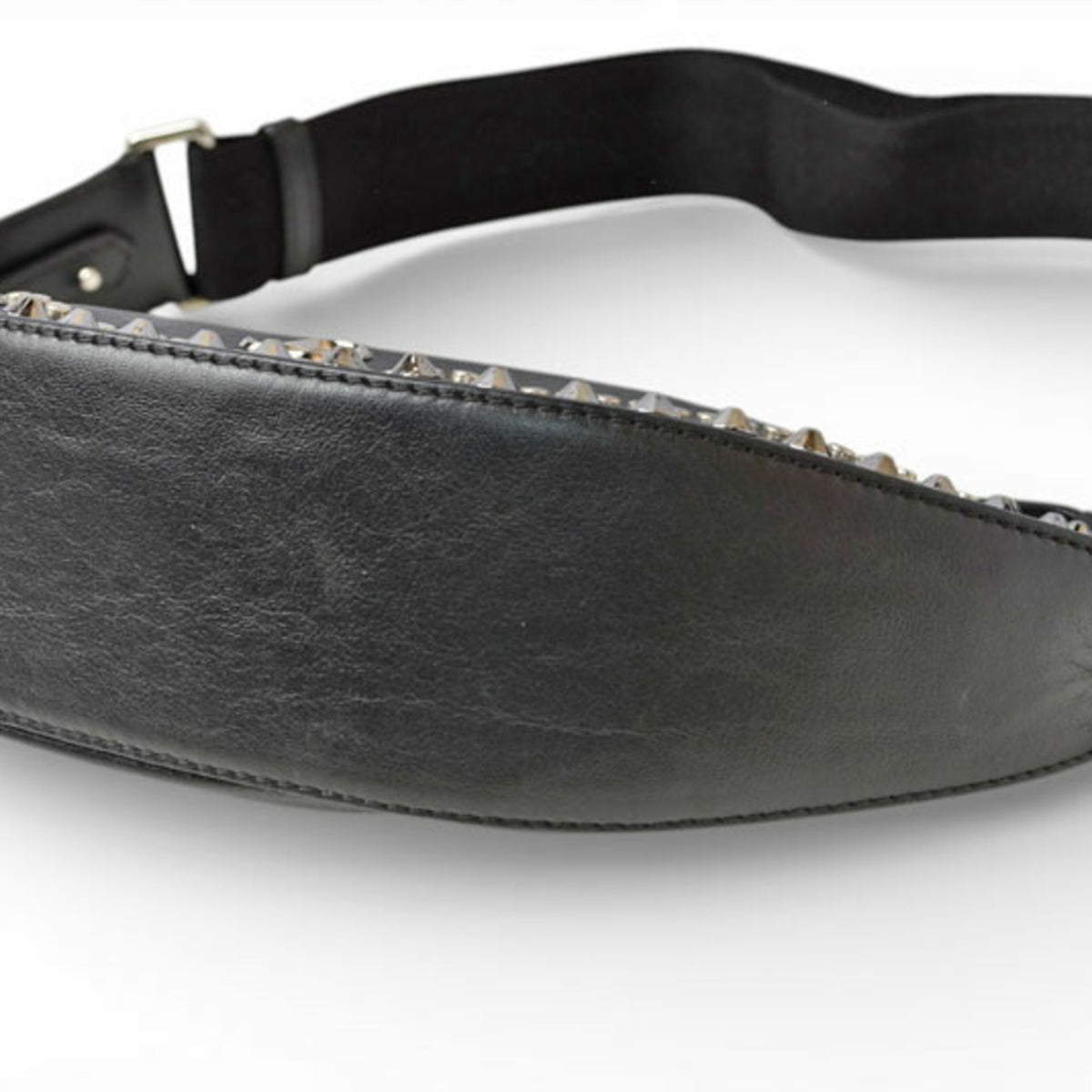 Jimmy Choo Black Leather Fanny Pack Shoulder Bag Sling Bag (Pre-Owned)