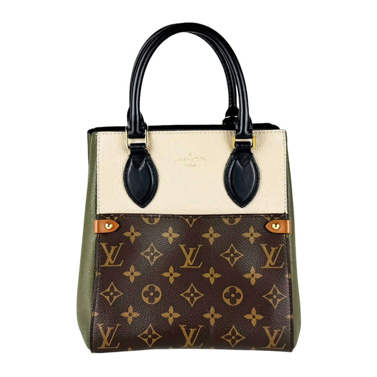 Louis Vuitton Brown Khaki Light Beige Monogram Monogram Leather Handbag Shoulder Bag (Pre-Owned)